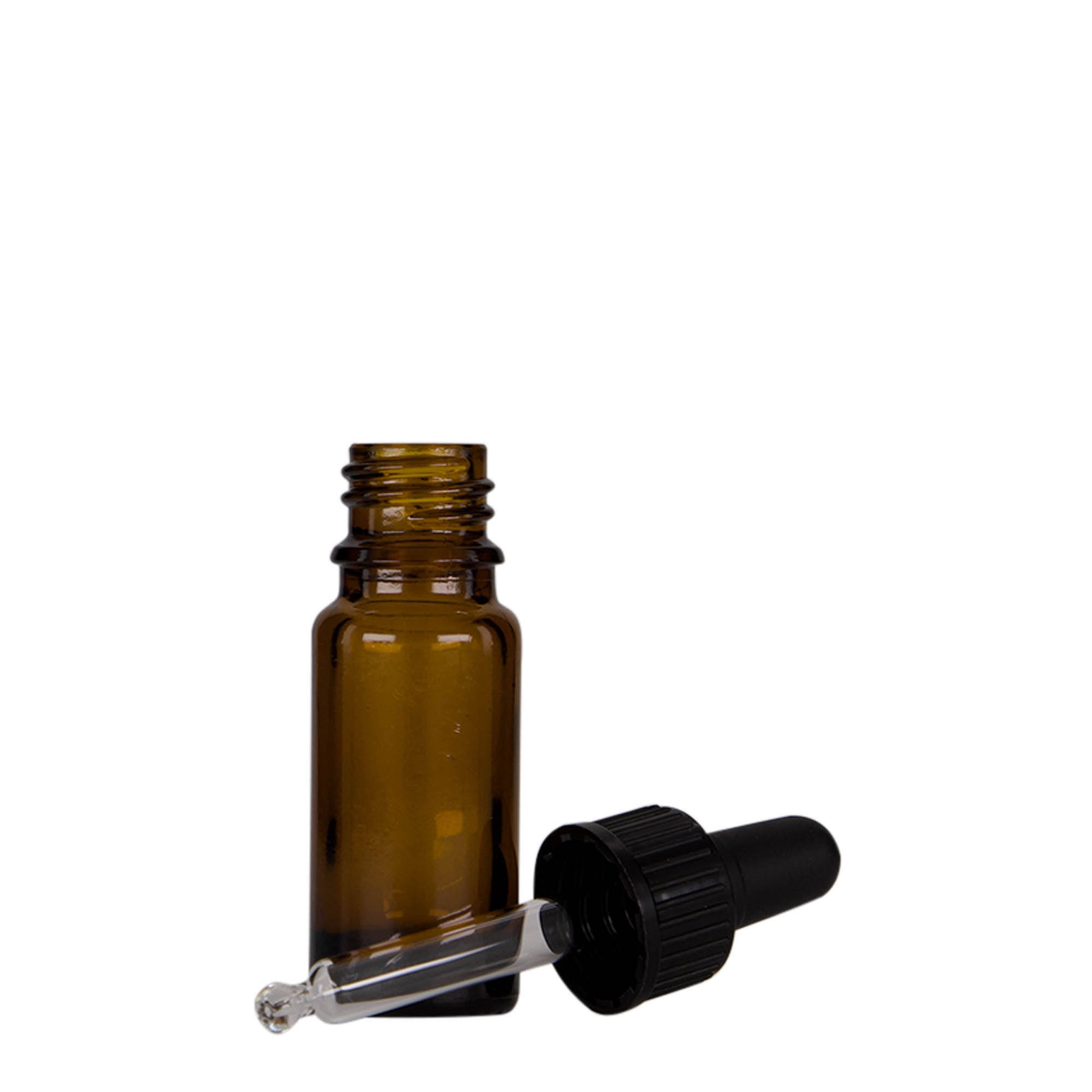 10 ml shishe pipete mjekësore, qelq, kafe-e zezë, gojë: DIN 18 10 ml shishe pipete mjekësore, qelq, kafe-e zezë, gojë: DIN 18