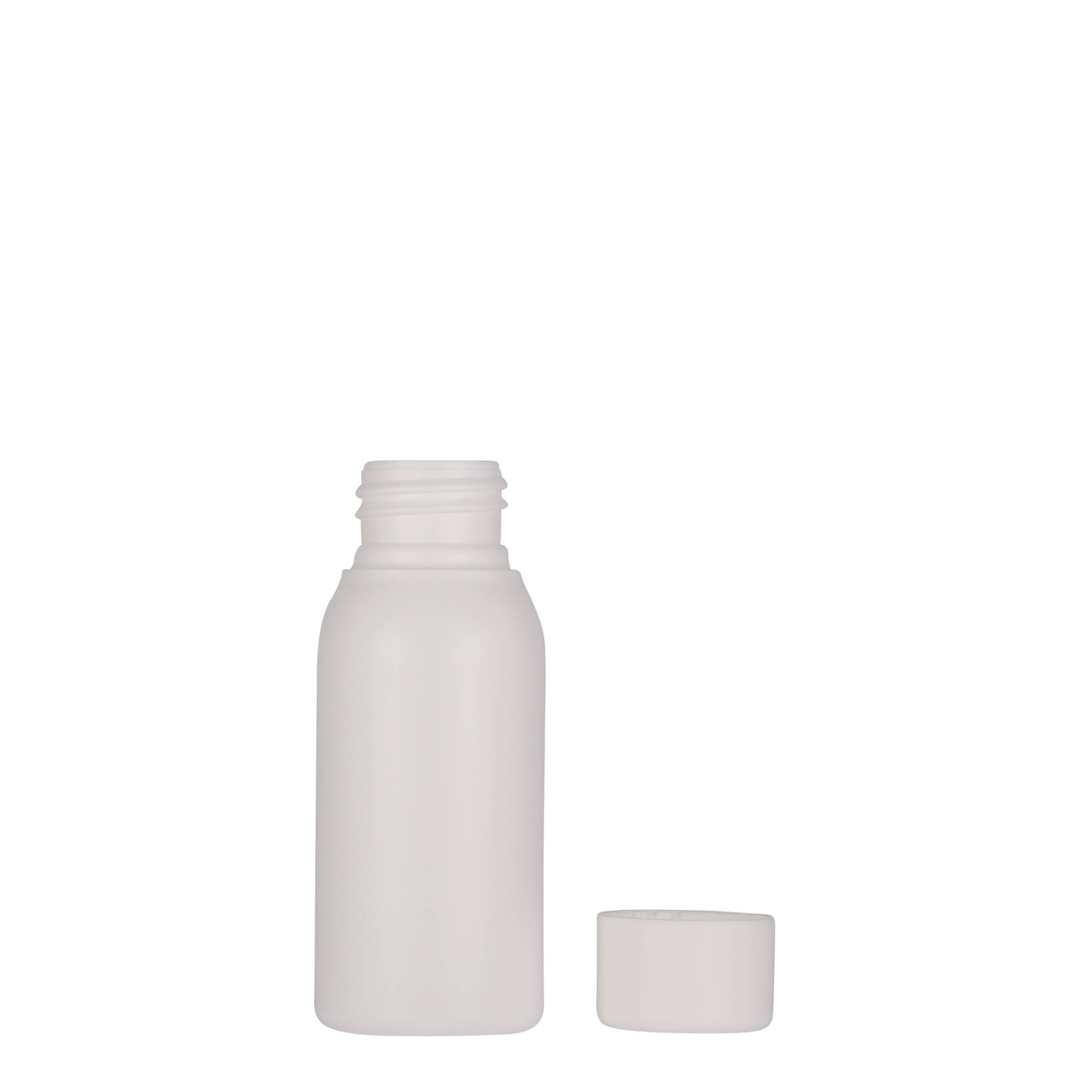 Shishe plastike 50 ml 'Tuffy', HDPE, e bardhë, gojë: 24/410 Shishe plastike 50 ml 'Tuffy', HDPE, e bardhë, gojë: 24/410
