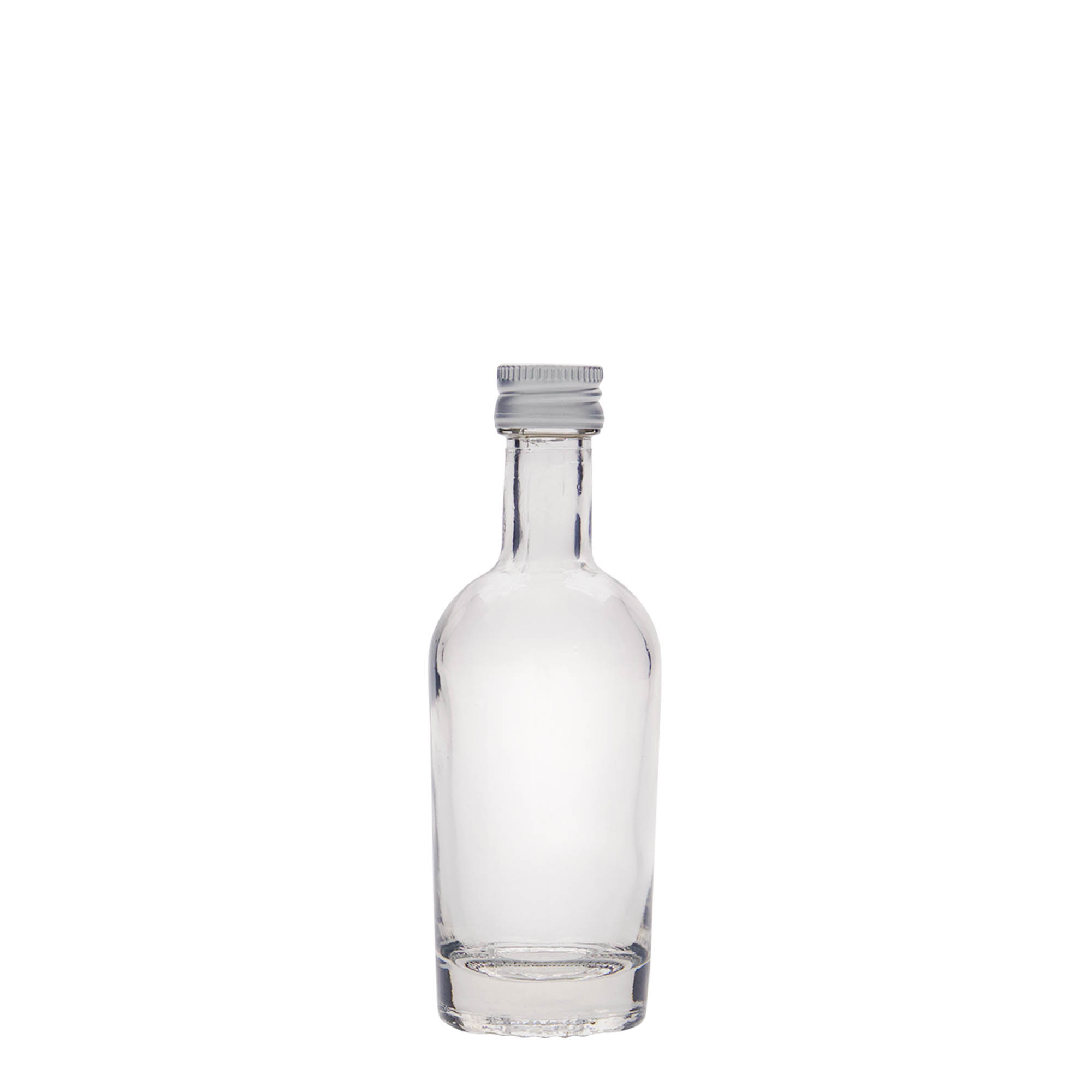 Shishe qelqi 50 ml 'Pepe', gojë: PP 18 Shishe qelqi 50 ml 'Pepe', gojë: PP 18