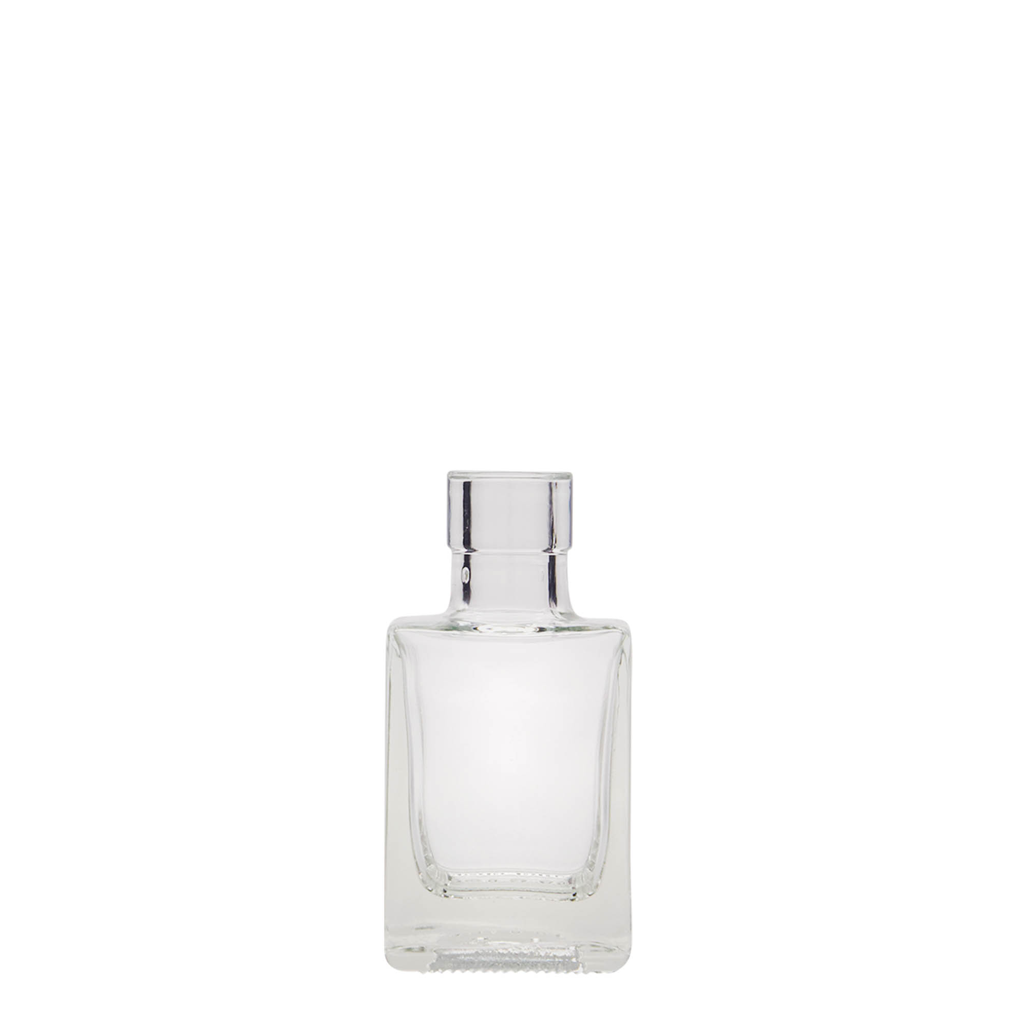 Shishe qelqi 50 ml 'Cube', katrore, gojë: kork Shishe qelqi 50 ml 'Cube', katrore, gojë: kork