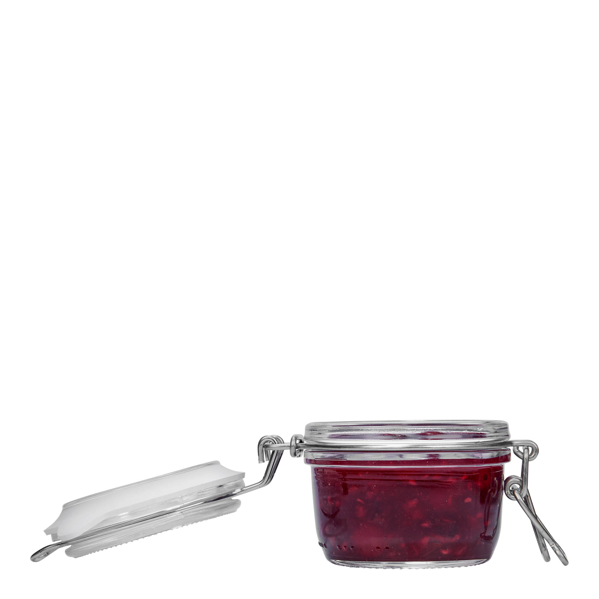 125 ml kavanoz me kapak me tel 'Fido', hapja: mbyllje me kapak me tel 125 ml kavanoz me kapak me tel 'Fido', hapja: mbyllje me kapak me tel