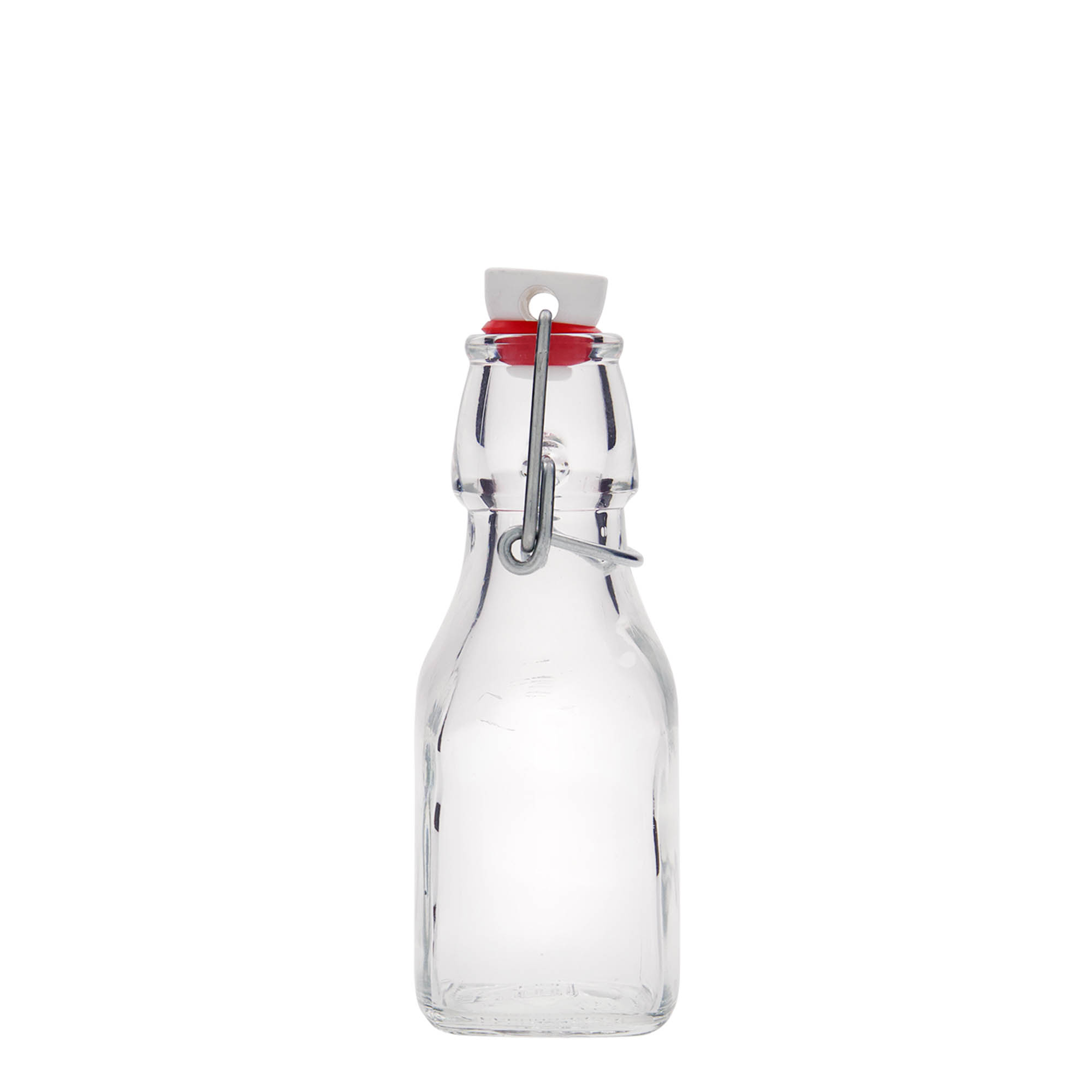 Shishe qelqi 125 ml 'Swing', katrore, hapje: kapëse me shkop Shishe qelqi 125 ml 'Swing', katrore, hapje: kapëse me shkop