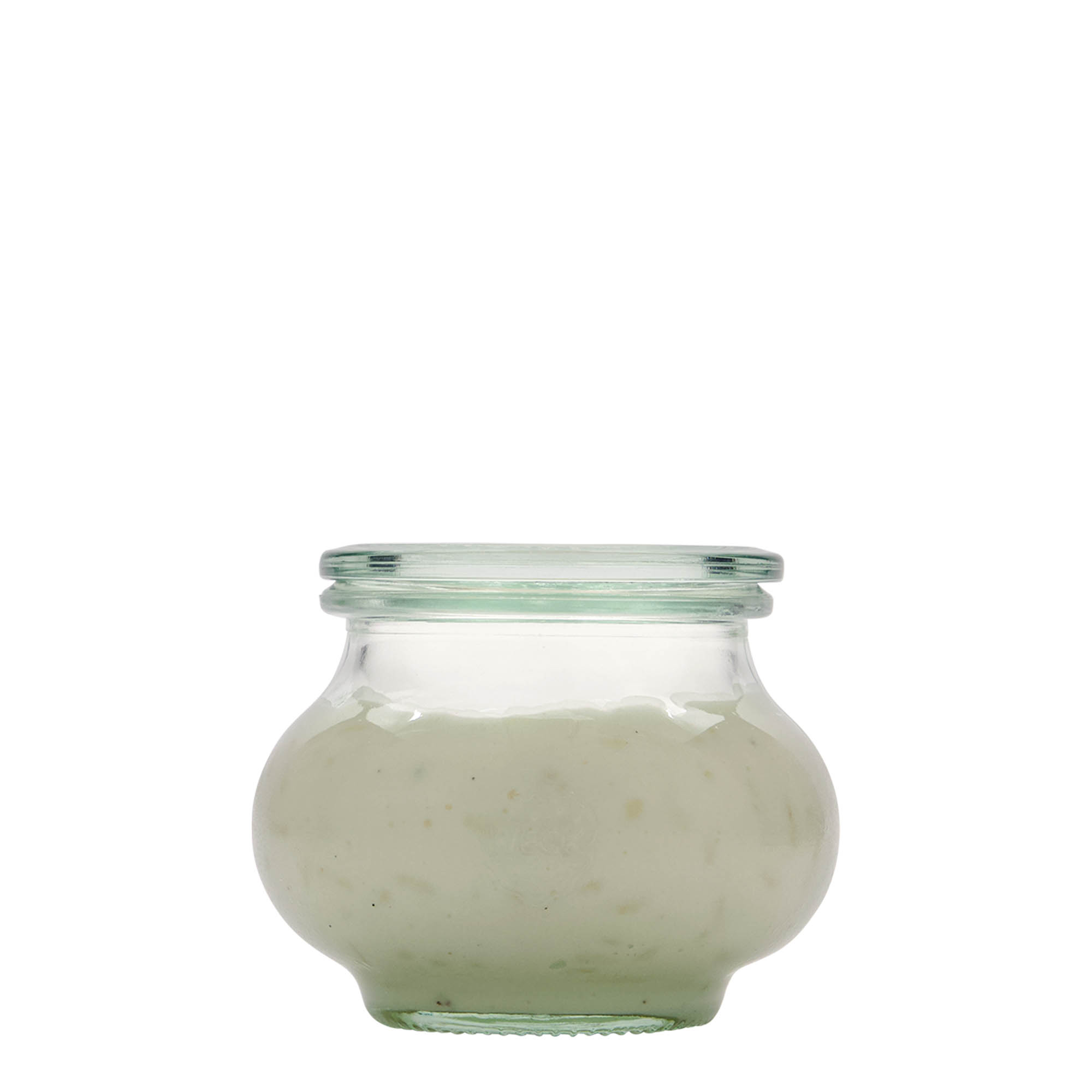 220 ml WECK-kënaqësi xhami, Hapur: Skaj i rrumbullakët 220 ml WECK-kënaqësi xhami, Hapur: Skaj i rrumbullakët