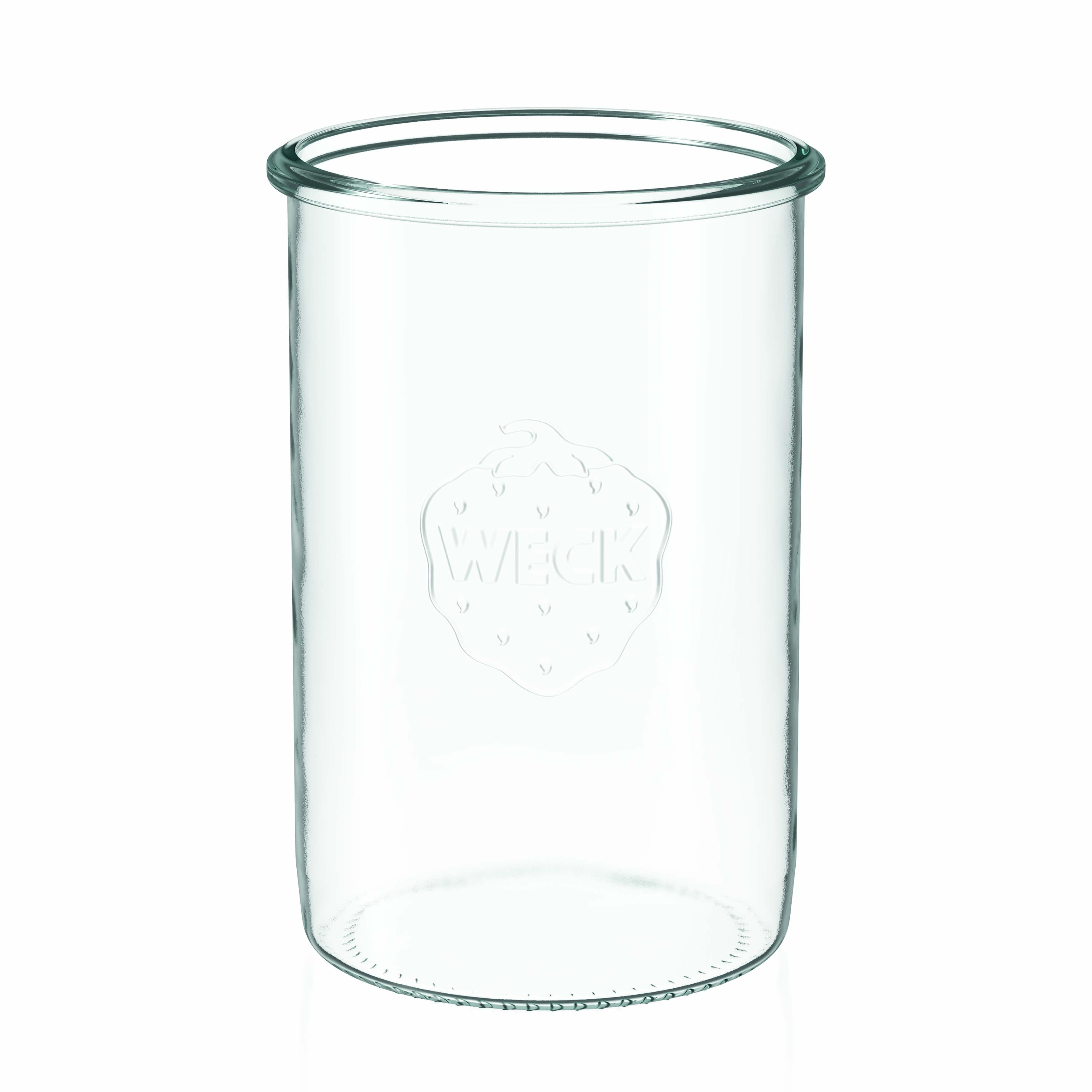 1.000 ml WECK-glas me kapak të përmbysur #, Hapur: Buzë e rrumbullakët 1.000 ml WECK-glas me kapak të përmbysur #, Hapur: Buzë e rrumbullakët