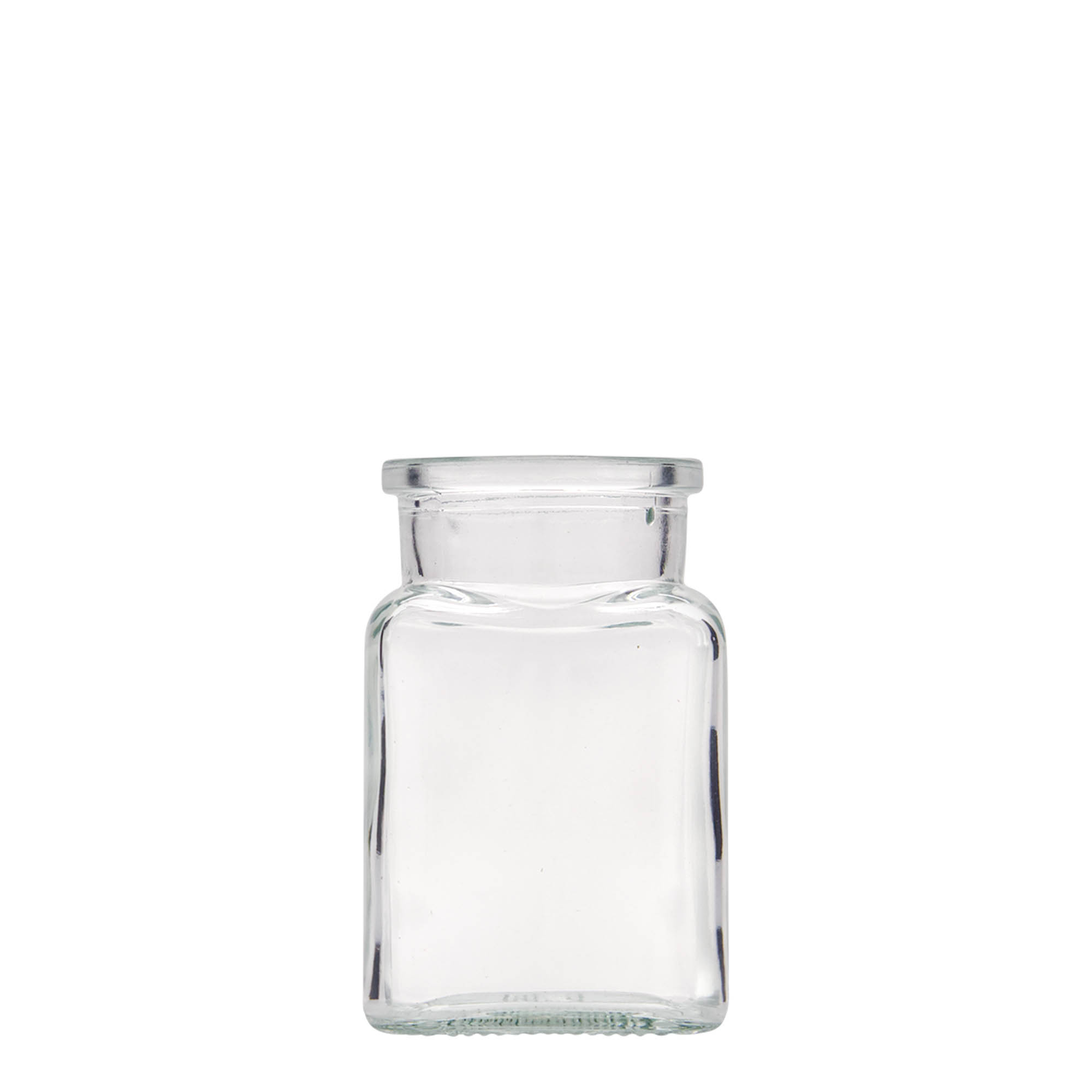 150 ml gotë me kapak kork, katror, gojë: kork