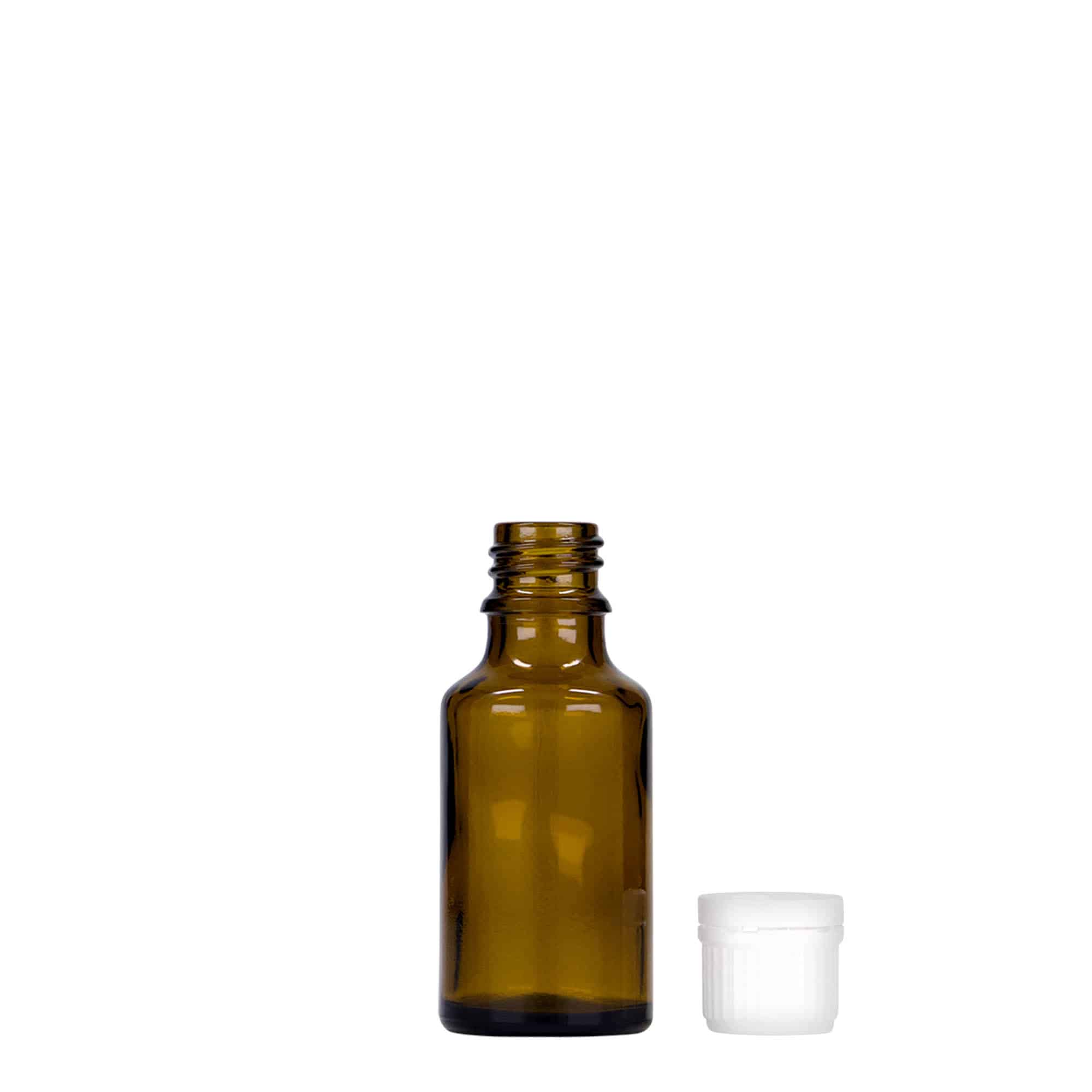 25 ml shishe mjekësore, qelq, kafe, hapja: DIN 18