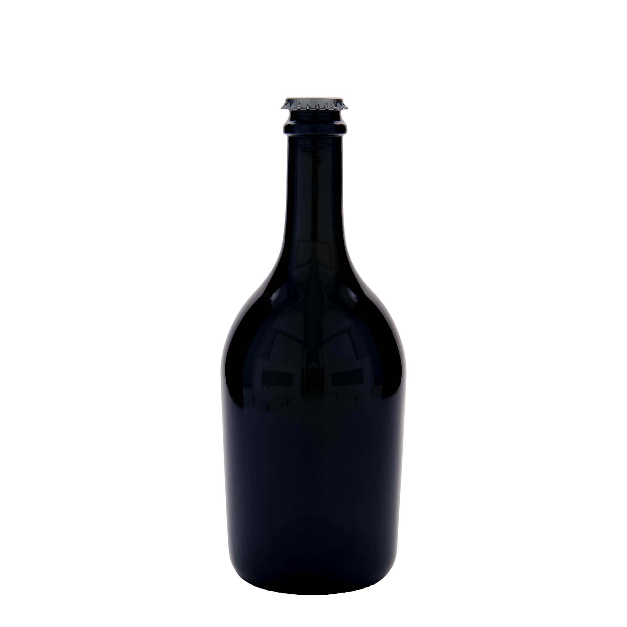 750 ml shishe birre/shampanje 'Butterfly', xham, jeshile antike, gojë: kapak kronkorken