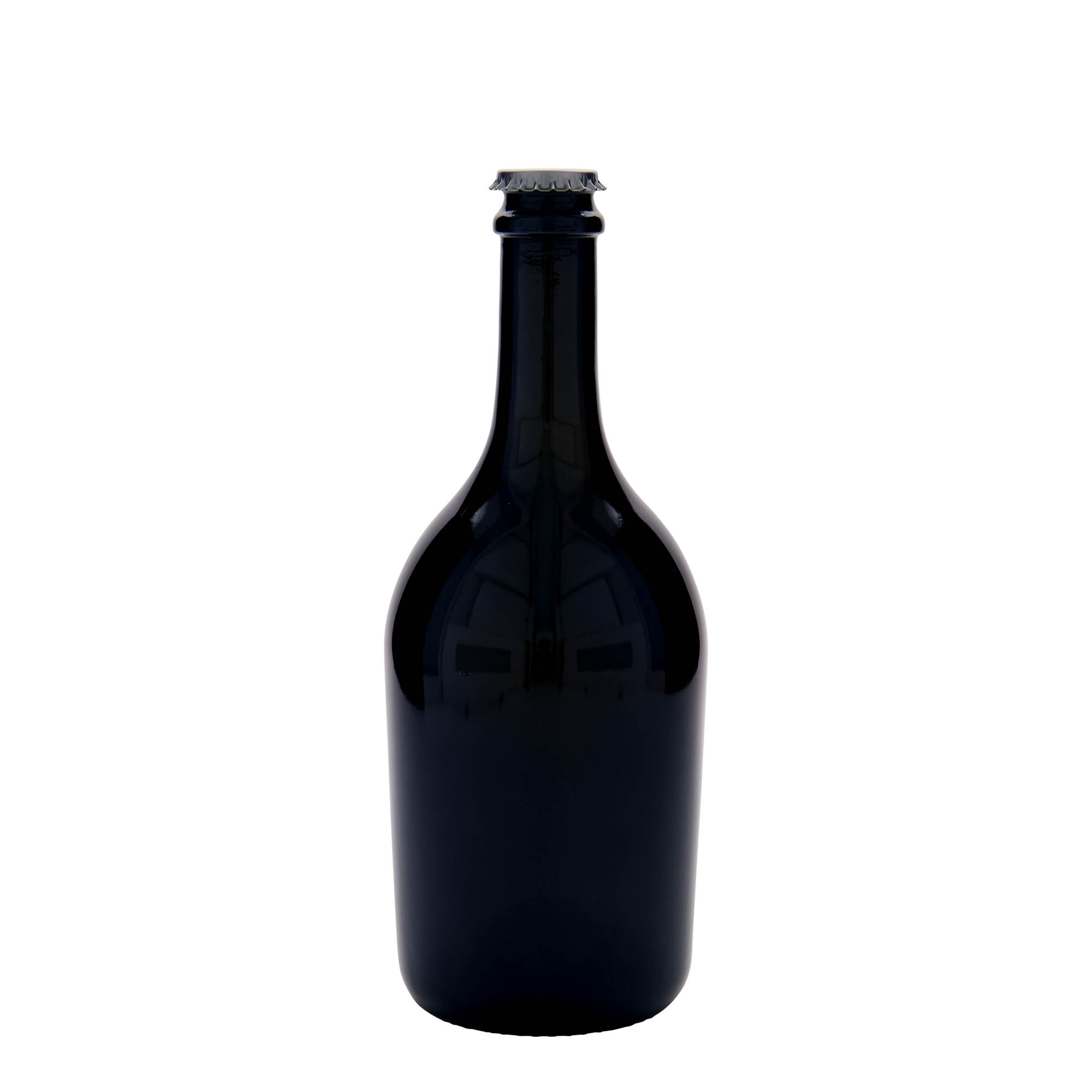 750 ml shishe birre/shampanje 'Butterfly', xham, jeshile antike, gojë: kapak kronkorken