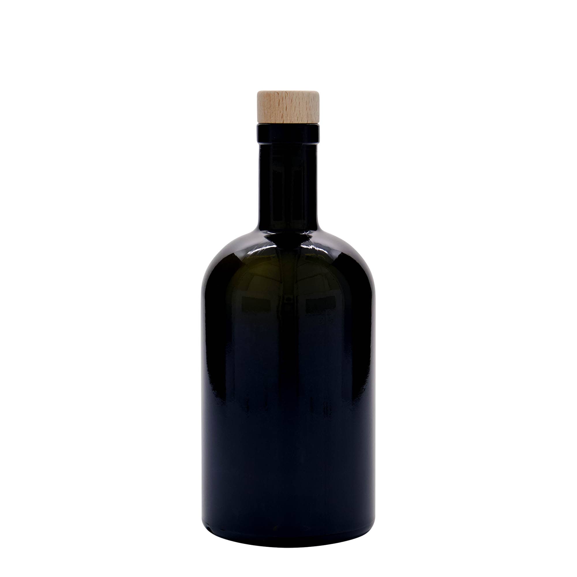 Shishe qelqi 500 ml 'Farmacia', jeshile antike, gojë: kork