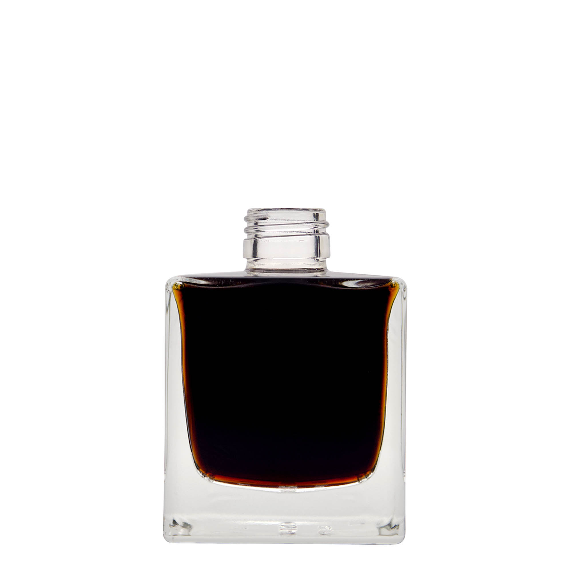 200 ml shishe qelqi 'Cube', katrore, gojë: PP 28