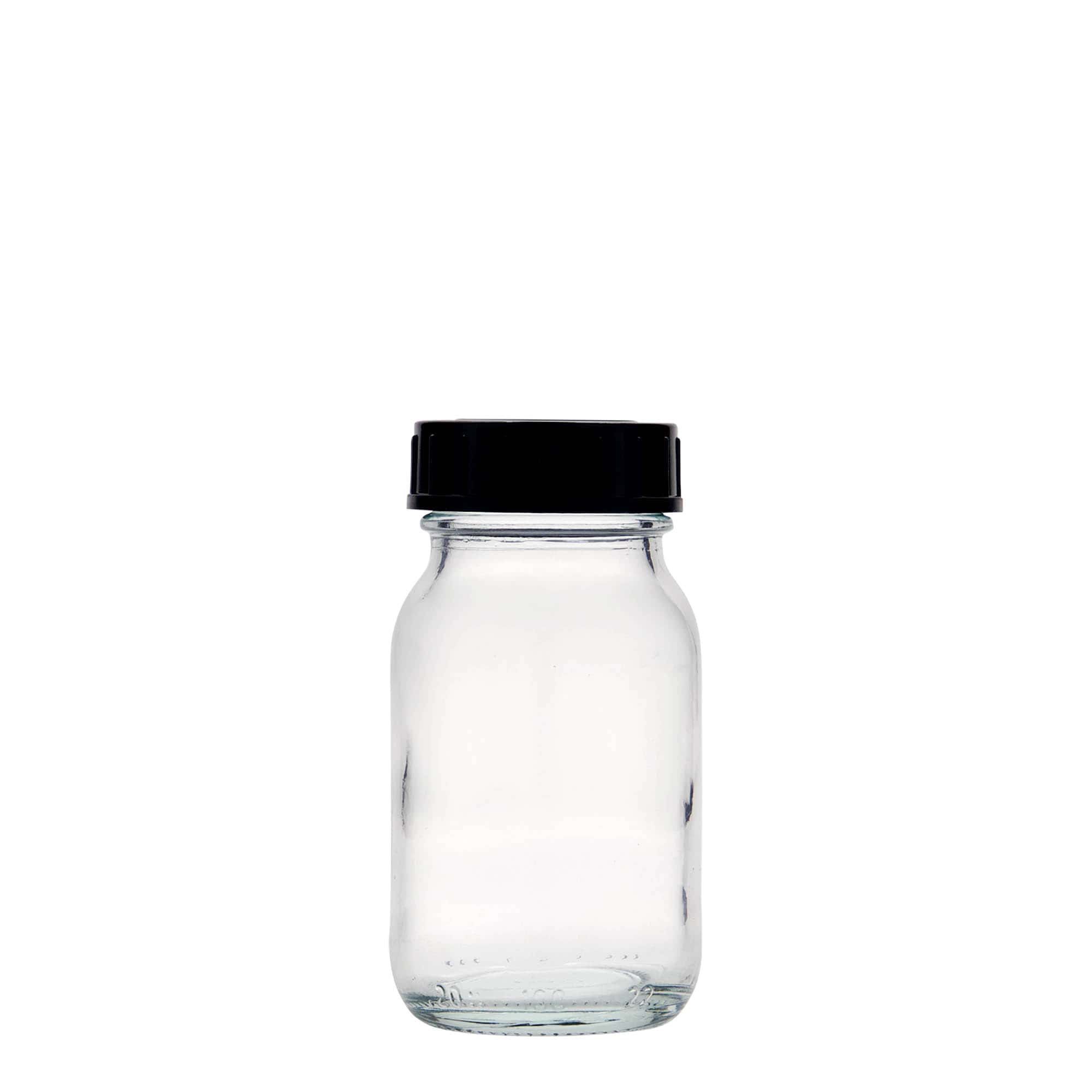 100 ml gotë me qafë të gjerë, hapje: DIN 40
