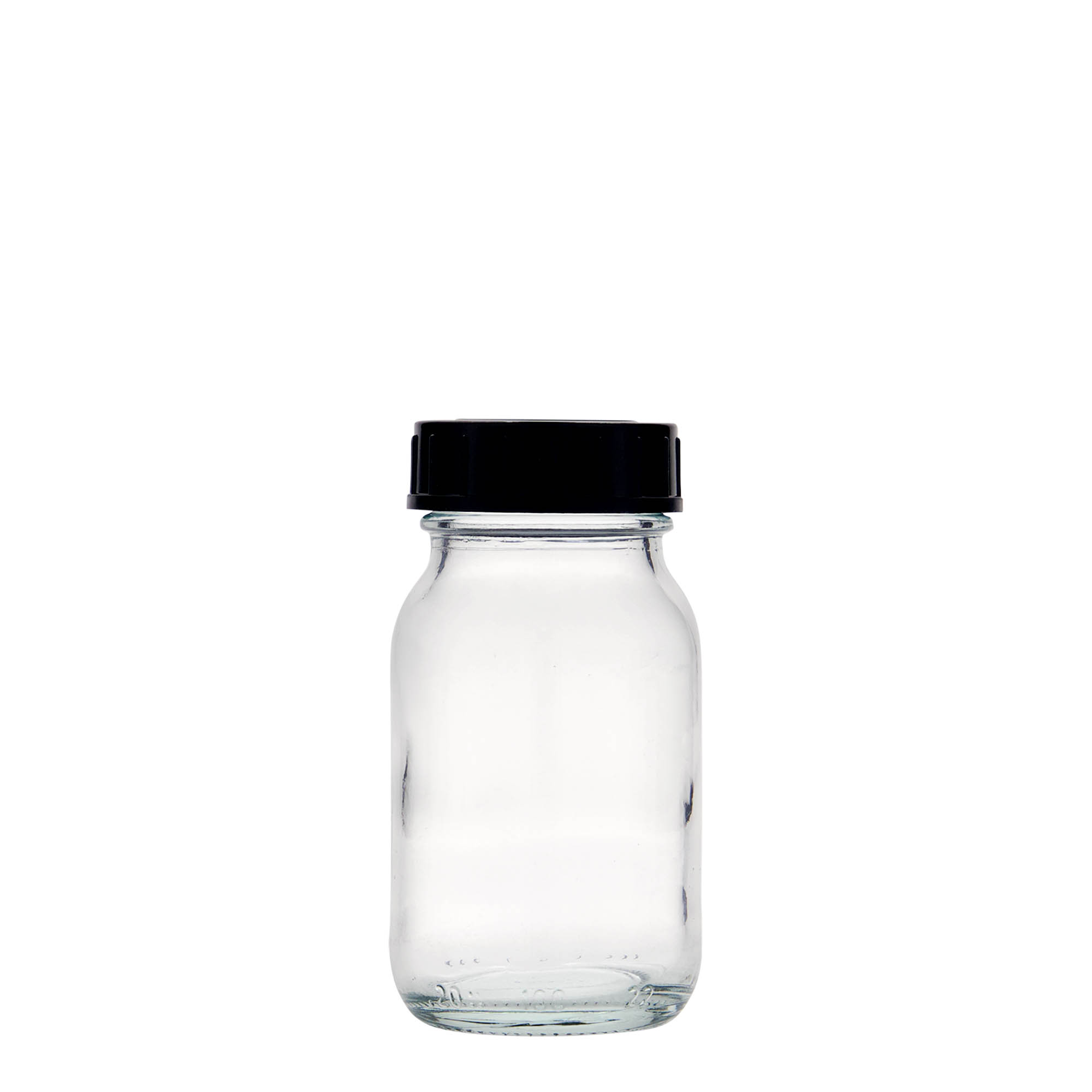 100 ml gotë me qafë të gjerë, hapje: DIN 40 100 ml gotë me qafë të gjerë, hapje: DIN 40