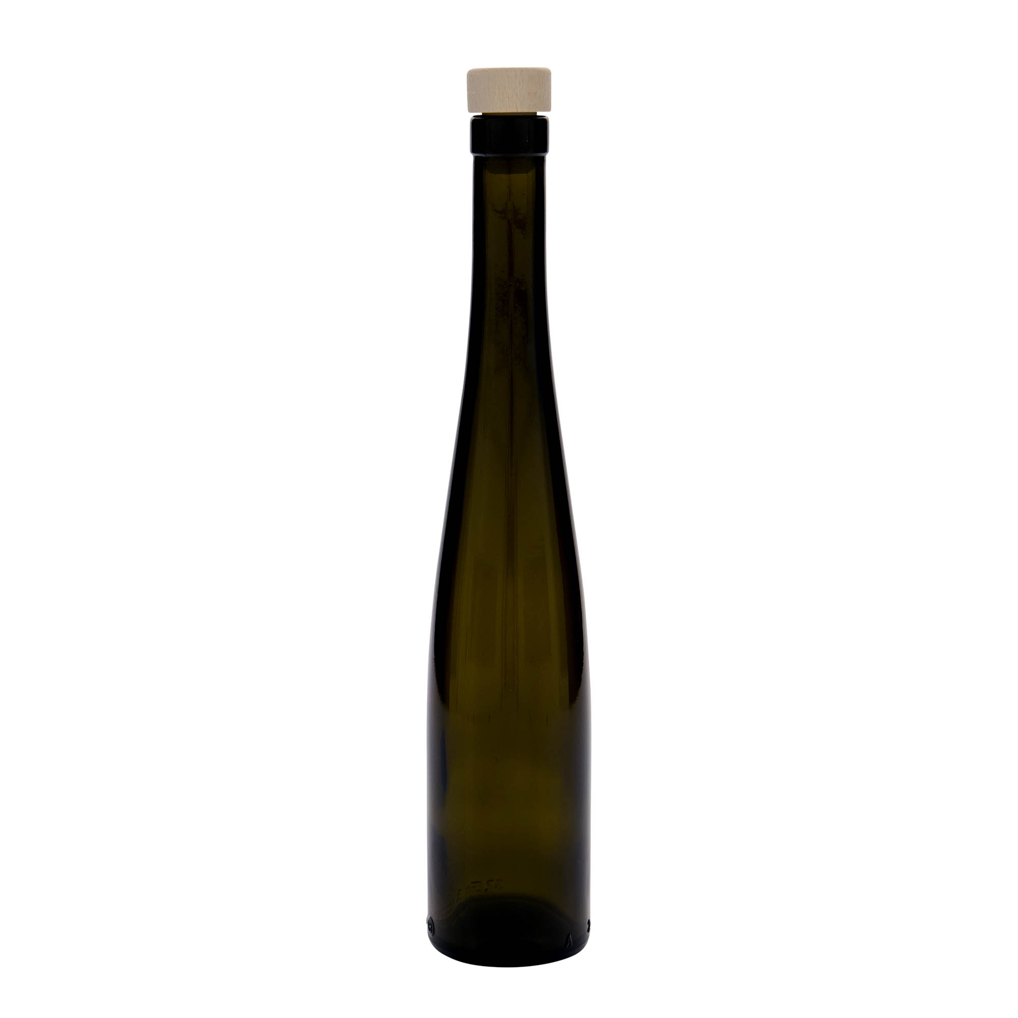 Shishe qelqi 375 ml 'Weinschlegel', jeshile antike, gojë: kork