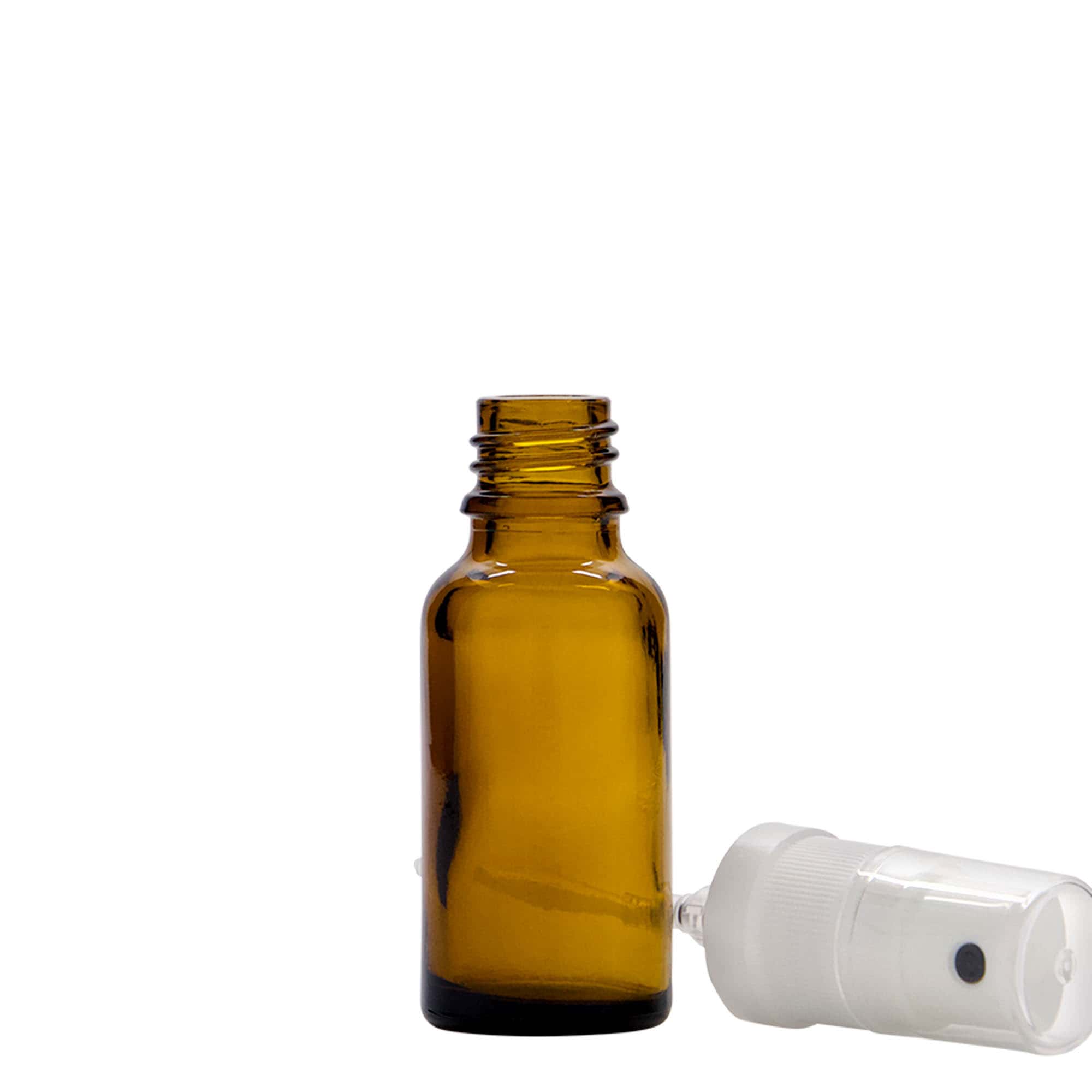 20 ml shishe spërkatëse mjekësore, xham, kafe, gojëzimi: DIN 18