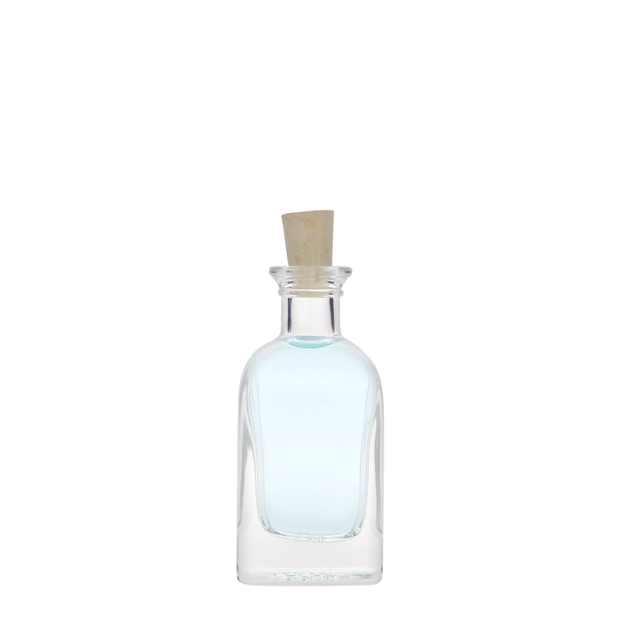 Shishe qelqi 40 ml Apotheker Carré, katrore, hapje: kork Shishe qelqi 40 ml Apotheker Carré, katrore, hapje: kork