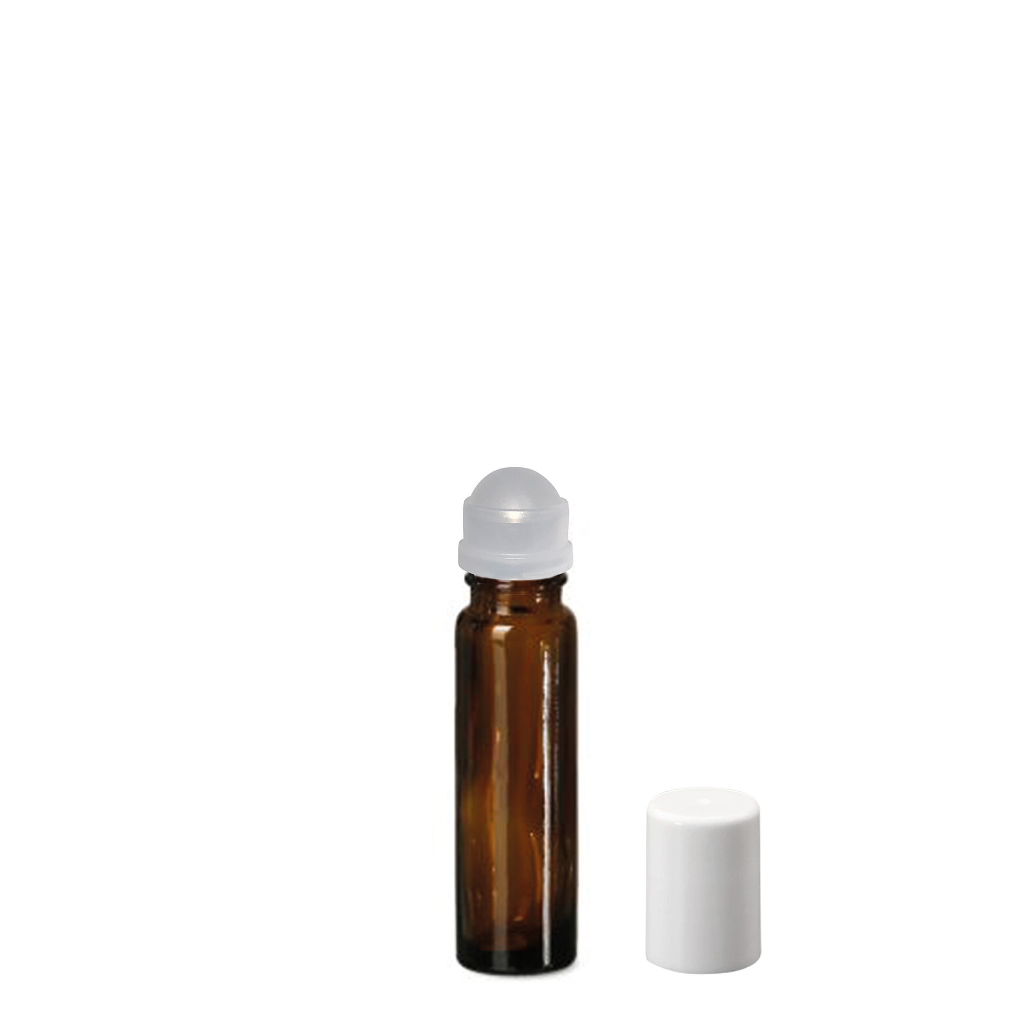 Shishe Roll-On 10 ml, qelq, kafe, hapje: kapak me vidë