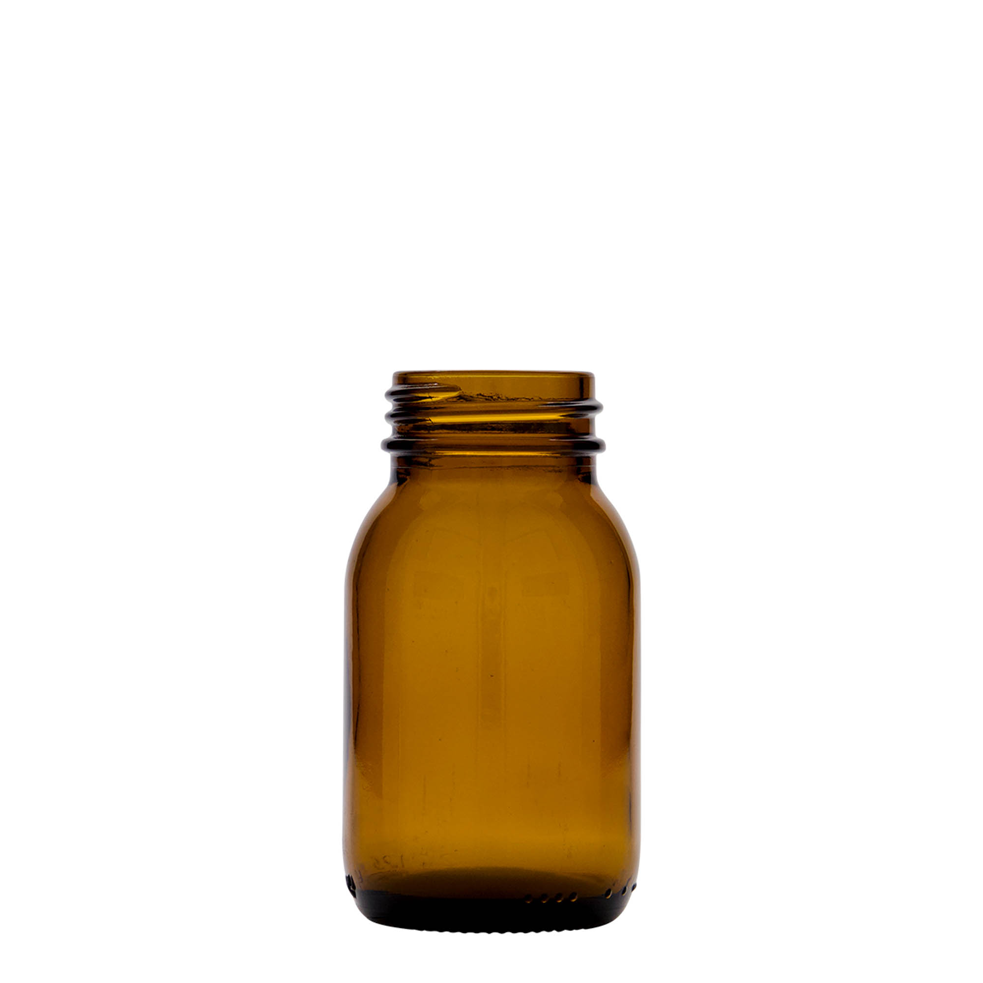 125 ml gotë me qafë të gjerë, kafe, hapja: DIN 40