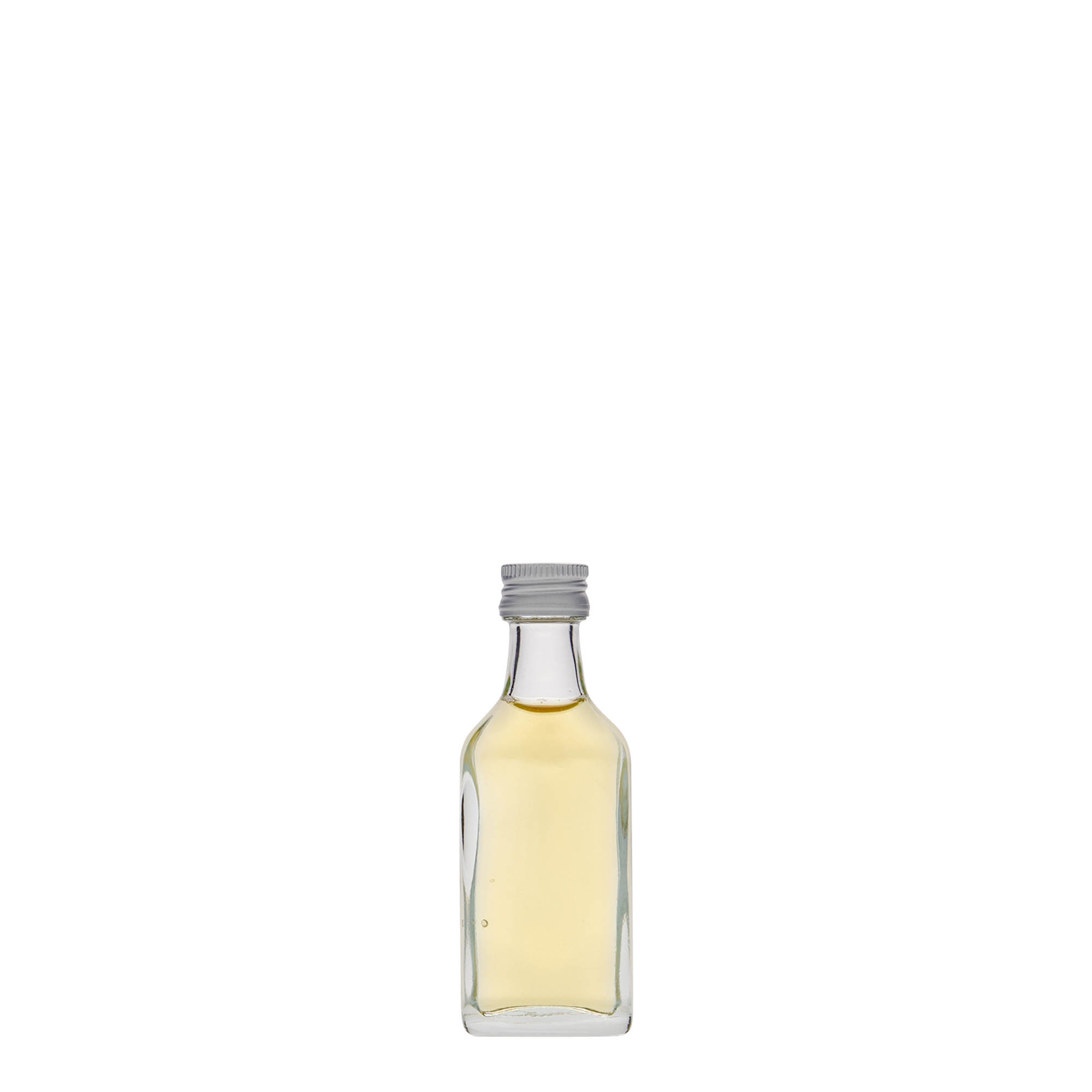 Shishe dore 20 ml, drejtkëndëshe, qelq, gojë: PP 18
