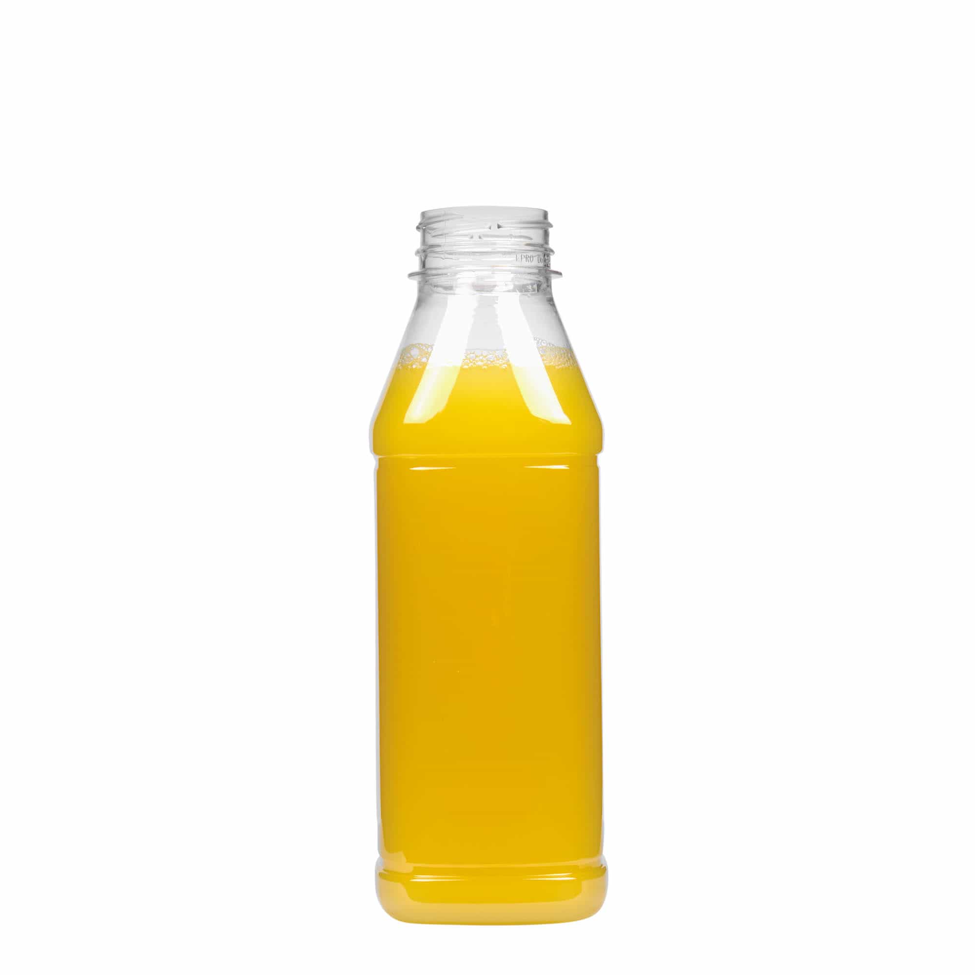 Shishe PET 500 ml 'Milk and Juice Carré', katrore, plastikë, gojë: 38 mm