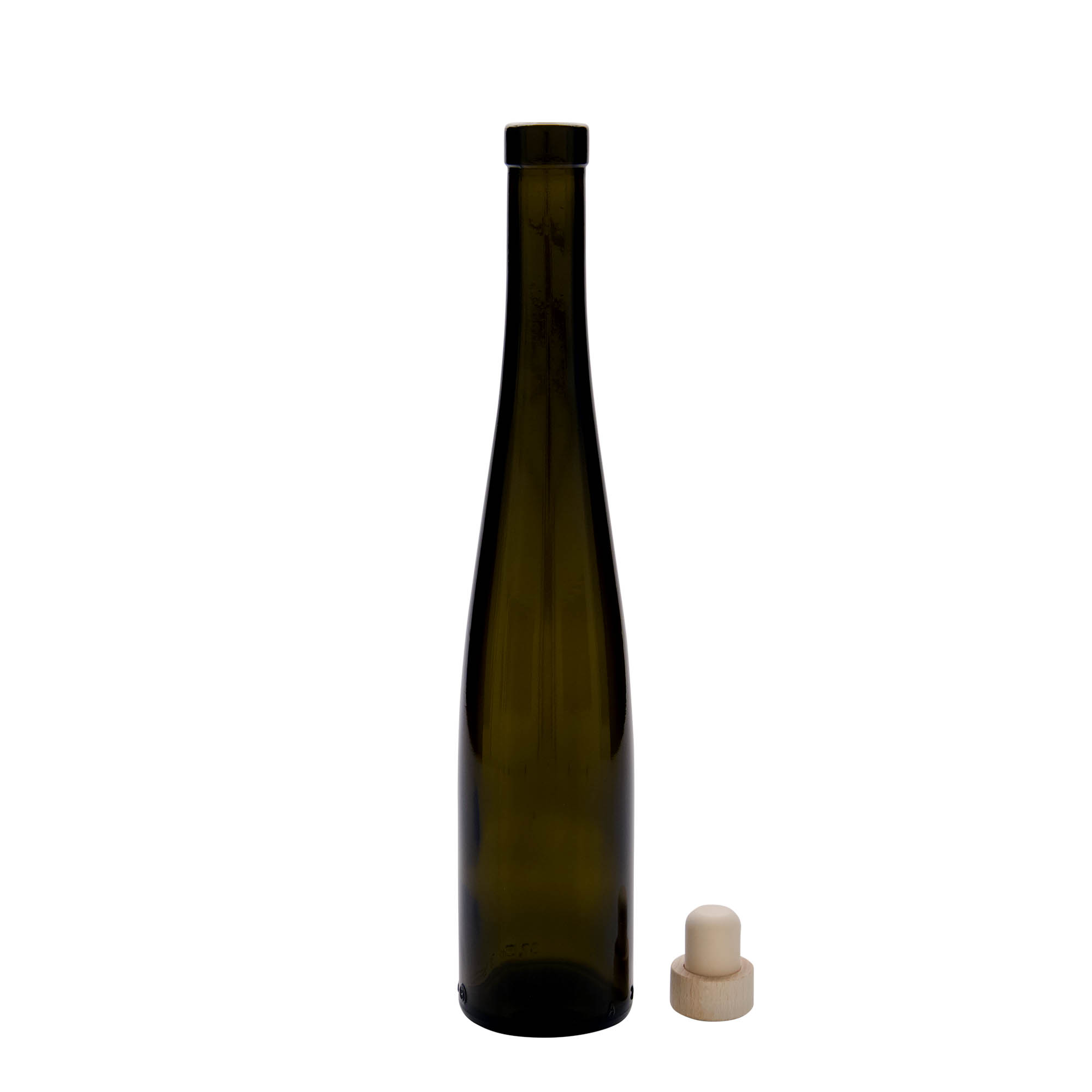 Shishe qelqi 375 ml 'Weinschlegel', jeshile antike, gojë: kork
