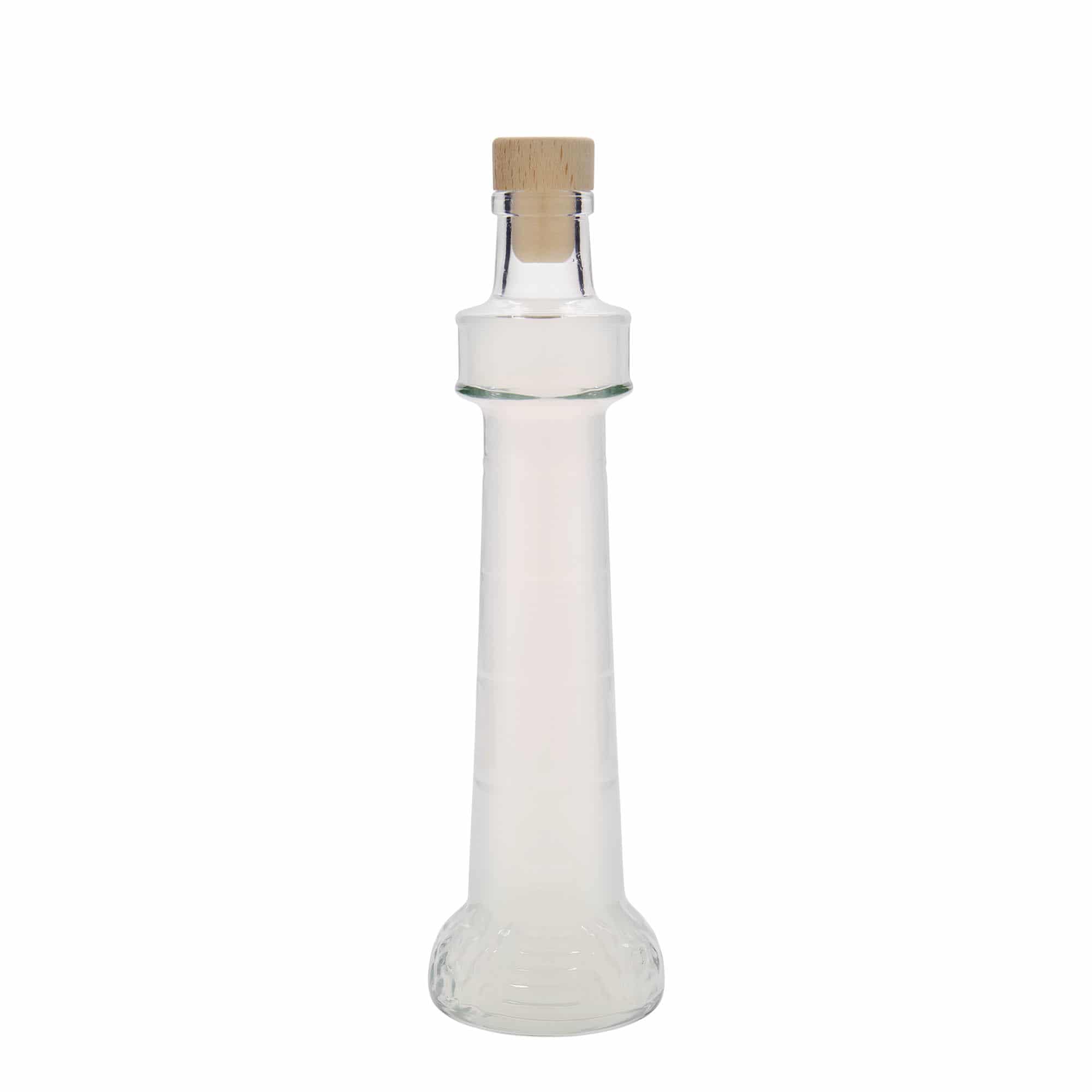 Shishe qelqi 200 ml 'Leuchtturm', gojë: korek