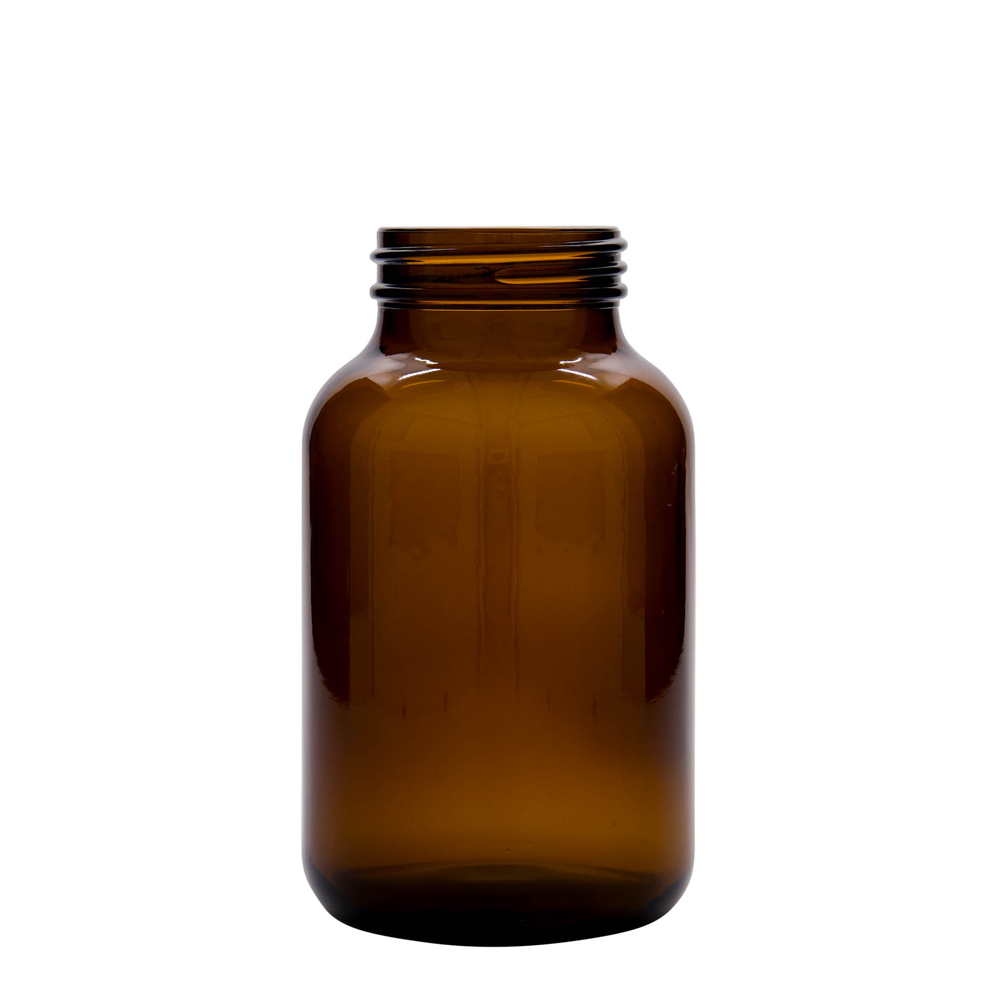 1.000 ml shishe qelqi me qafë të gjerë, kafe, gojëzimi: DIN 68