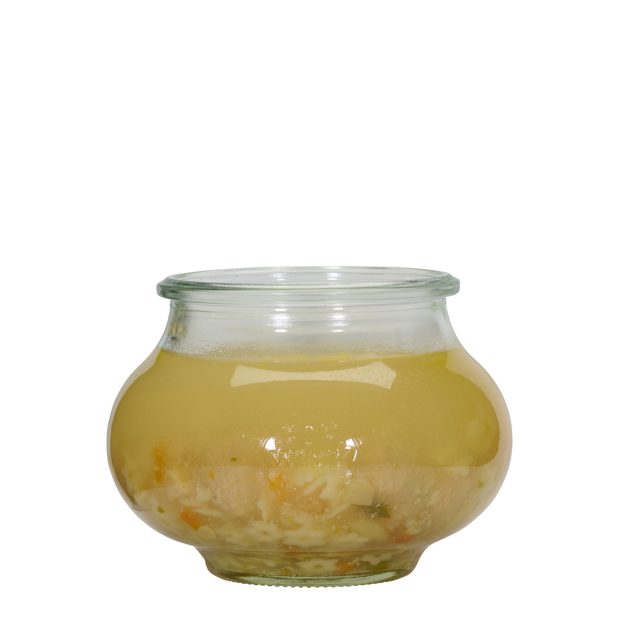 560 ml WECK-kërkim xhami, Hapur: Skaj i rrumbullakët