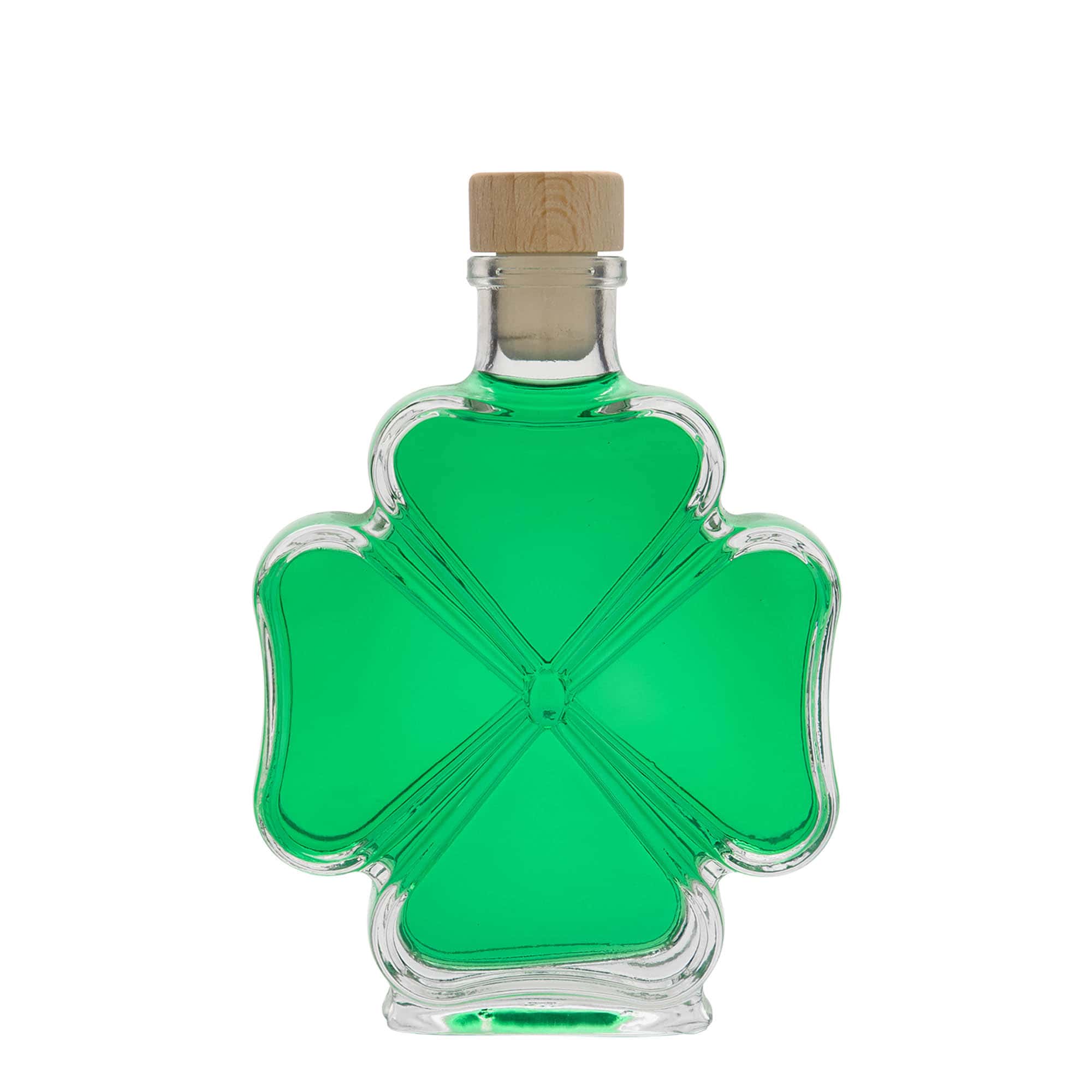 Shishe qelqi 200 ml 'Gjethe trefishi', hapja: Kork