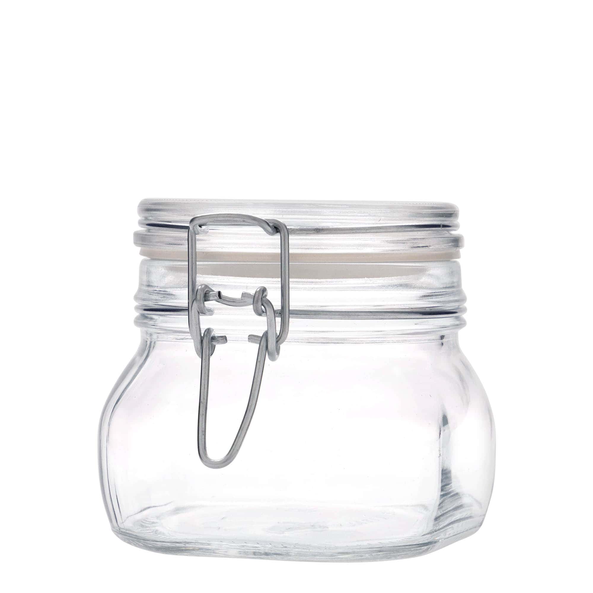 500 ml kavanoz me kapak me tel 'Fido', katror, hapje: mbyllje me kapak me tel 500 ml kavanoz me kapak me tel 'Fido', katror, hapje: mbyllje me kapak me tel