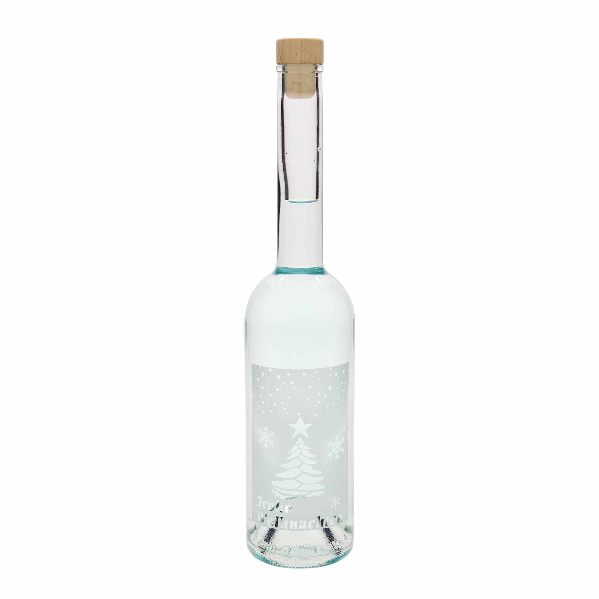 Shishe qelqi 500 ml 'Opera', motiv: Krishtlindje të bardha, gojë: kork