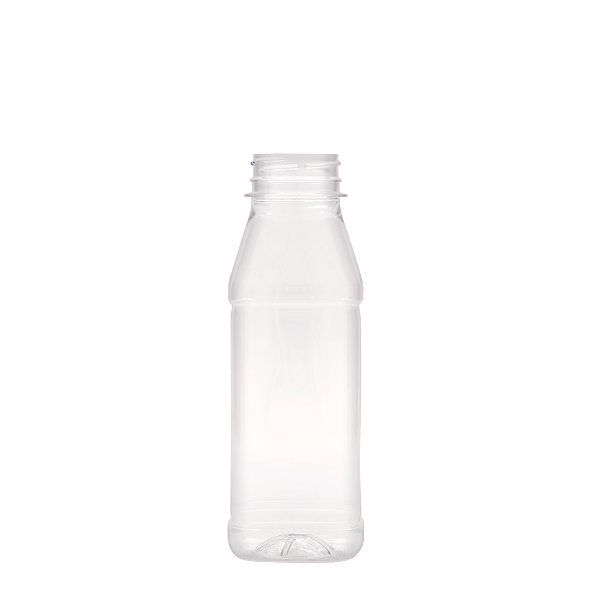 Shishe PET 330 ml 'Milk and Juice Carré', katrore, prej plastike, hapje: 38 mm
