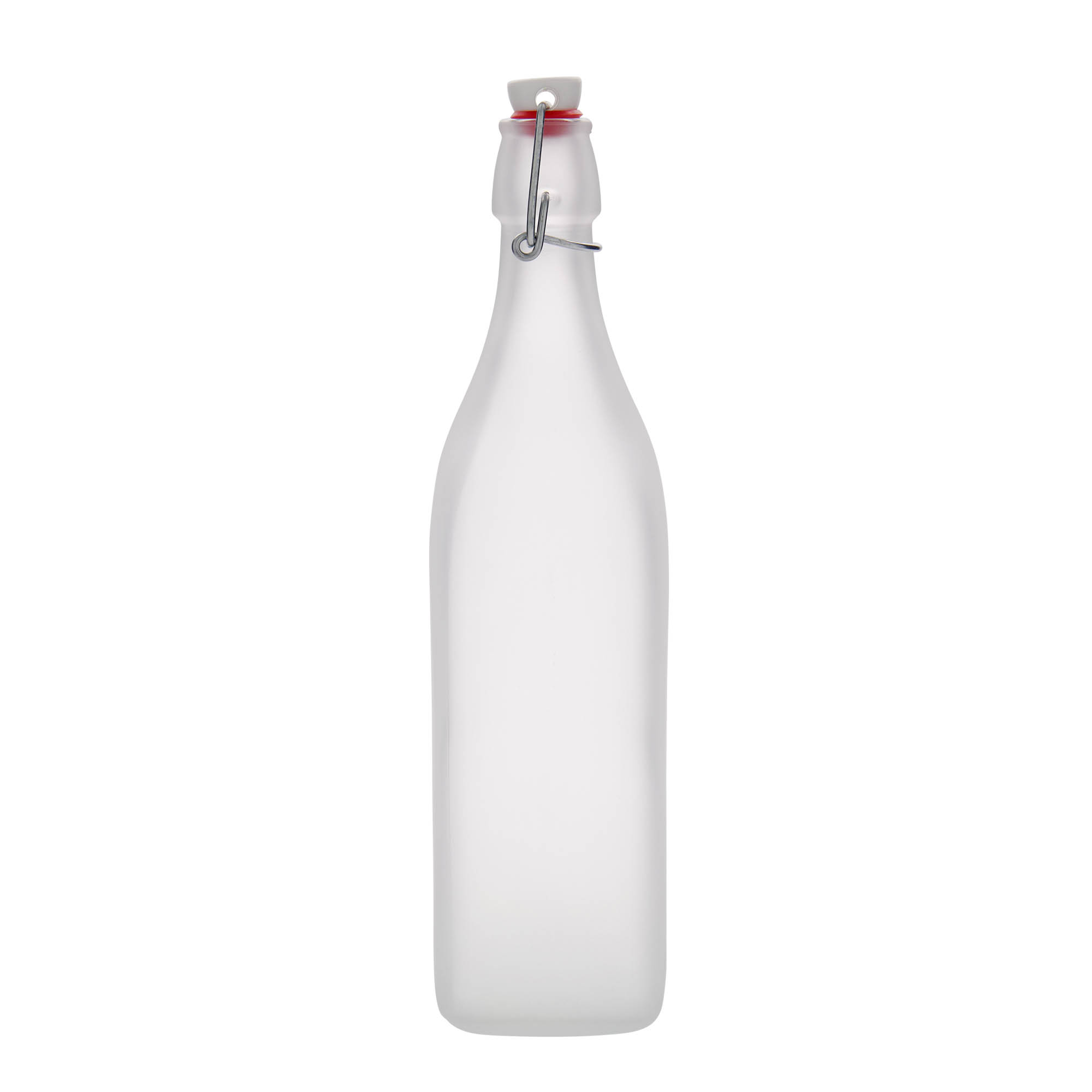 1.000 ml shishe qelqi 'Swing, katrore, e ngrirë, hapja: kapak me grep 1.000 ml shishe qelqi 'Swing, katrore, e ngrirë, hapja: kapak me grep