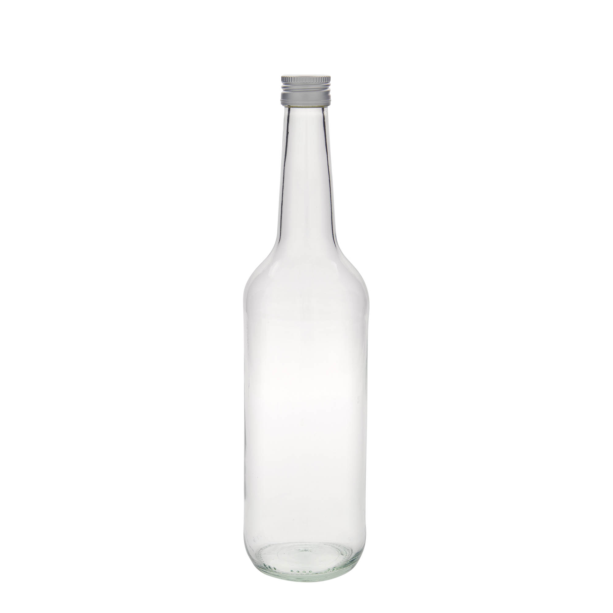 Shishe qelqi 700 ml me qafë të drejtë, gojë: PP 28 Shishe qelqi 700 ml me qafë të drejtë, gojë: PP 28