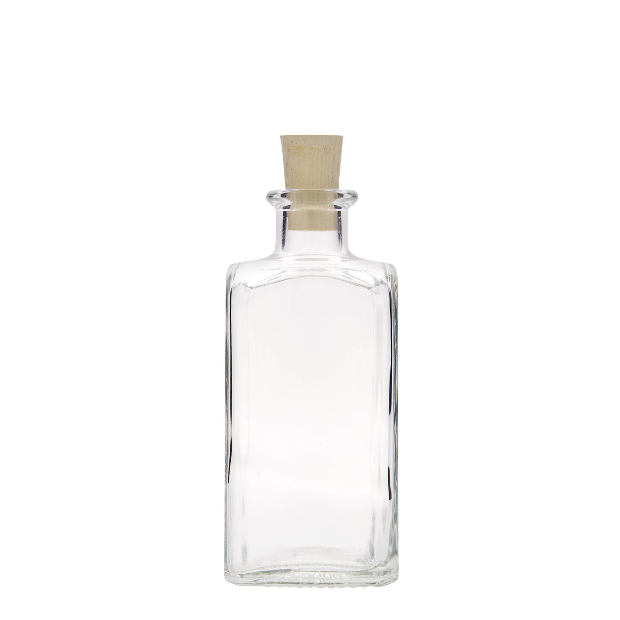 Shishe qelqi 250 ml Apotheker Carré, katrore, gojë: korek Shishe qelqi 250 ml Apotheker Carré, katrore, gojë: korek