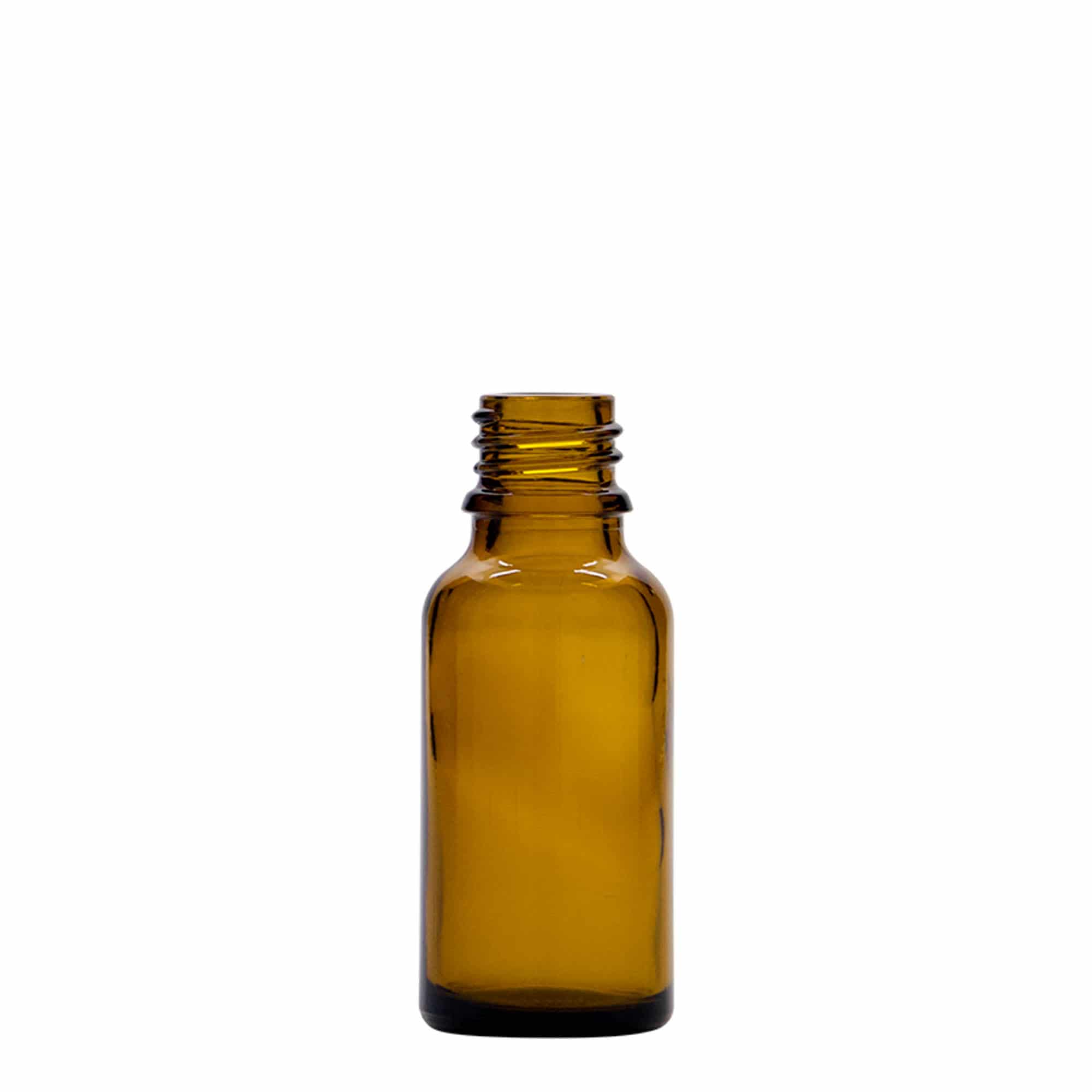 20 ml shishe me pipetë, mjekësore, qelq, kafe, gojë: DIN 18