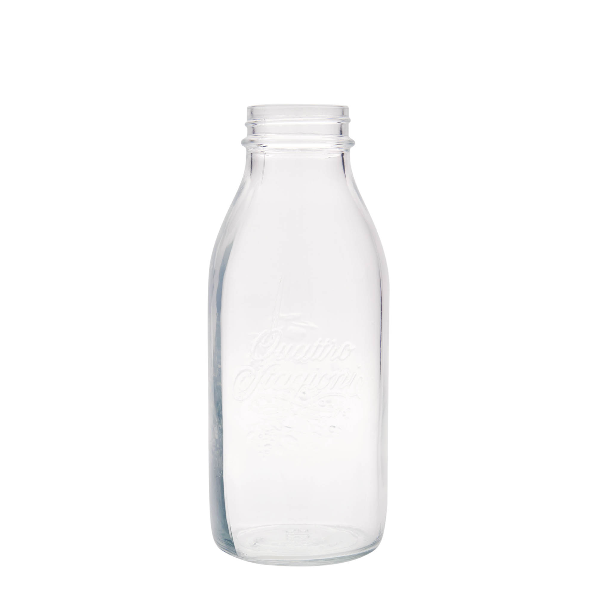 1.000 ml shishe qelqi 'Quattro Stagioni', Hapur: Kapak me vidë 1.000 ml shishe qelqi 'Quattro Stagioni', Hapur: Kapak me vidë