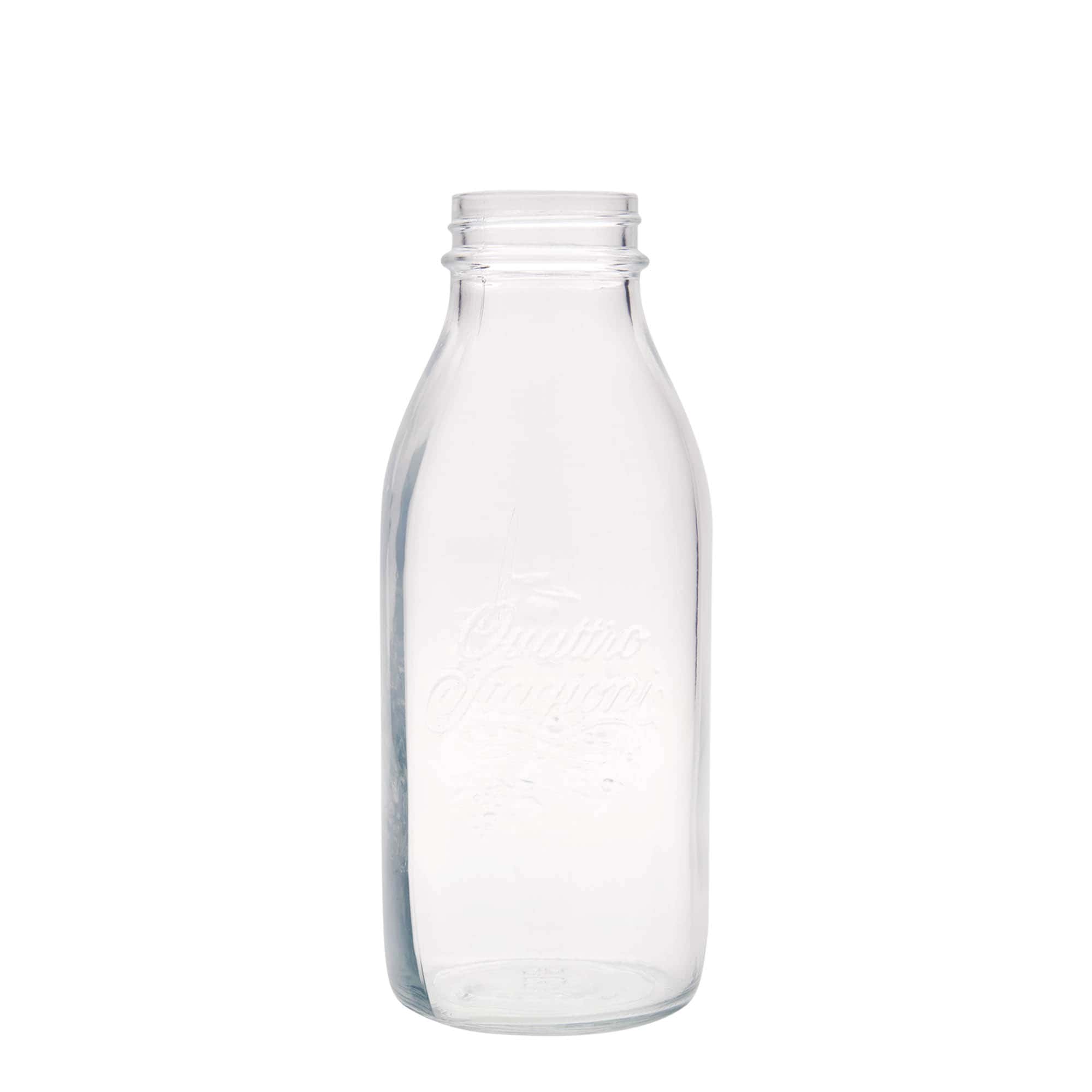 1.000 ml shishe qelqi 'Quattro Stagioni', Hapur: Kapak me vidë