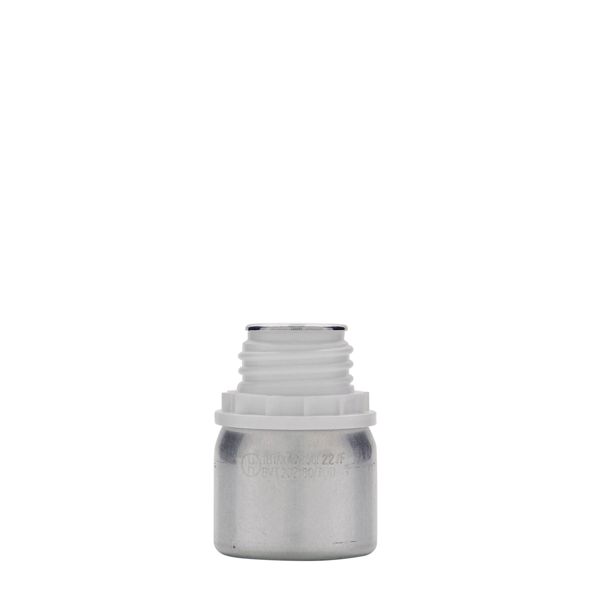 50 ml shishe alumini, metal, argjend, goja: DIN 32 50 ml shishe alumini, metal, argjend, goja: DIN 32