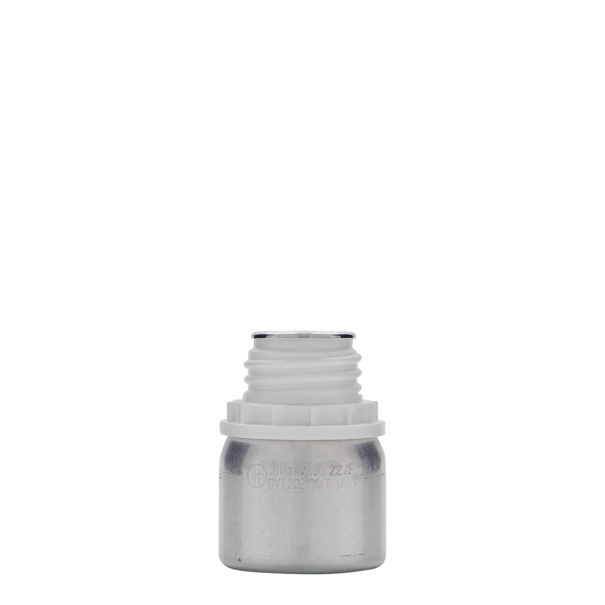 50 ml shishe alumini, metal, argjend, goja: DIN 32