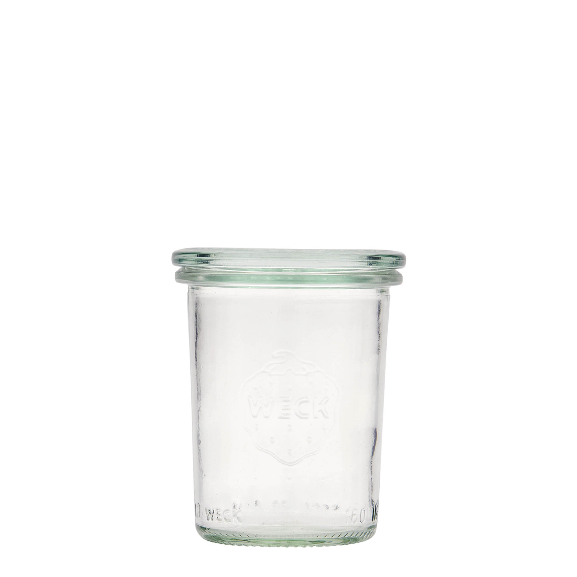 160 ml WECK-qelq i rrëzuar, gojë: buzë e rrumbullakët 160 ml WECK-qelq i rrëzuar, gojë: buzë e rrumbullakët