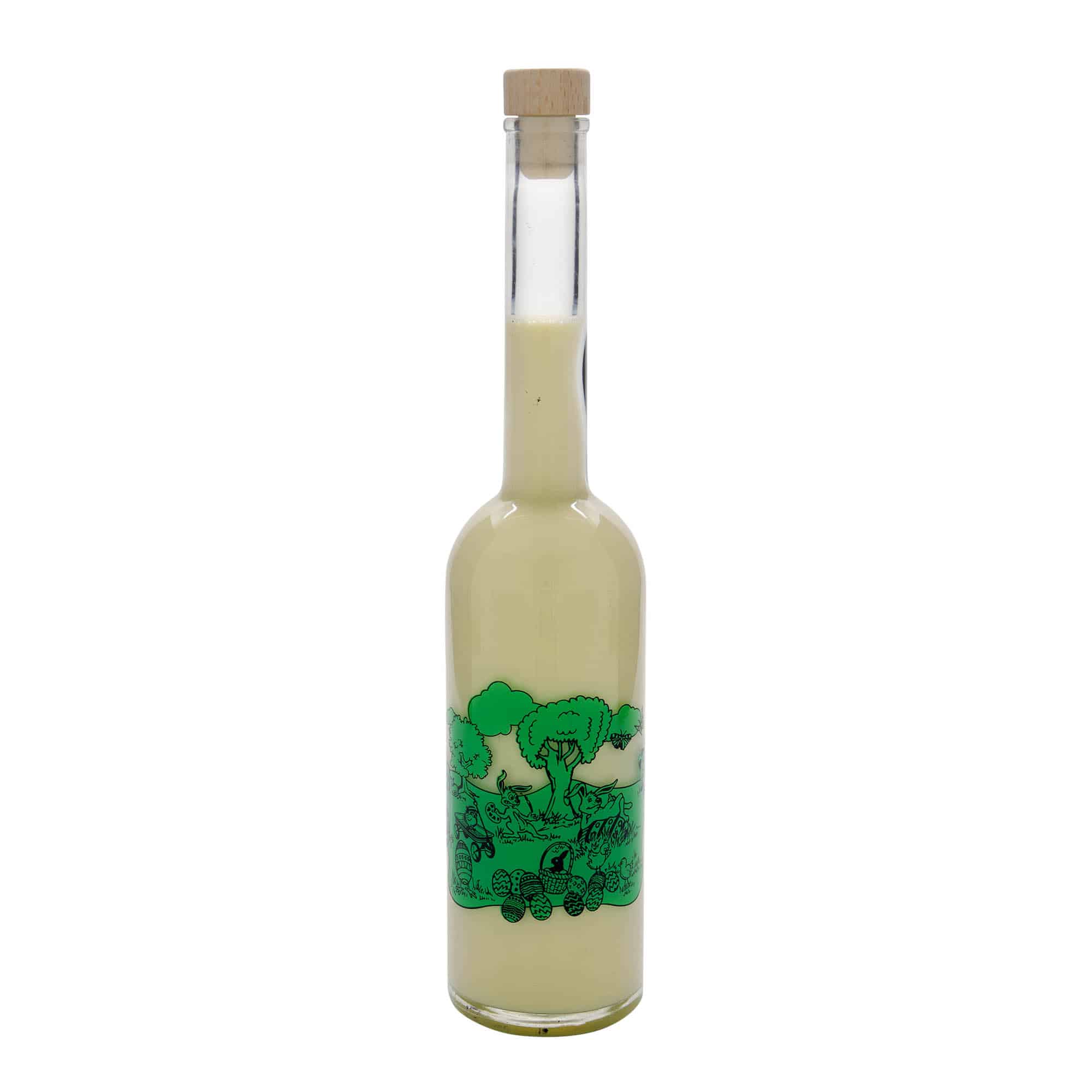 Shishe qelqi 500 ml 'Opera', motiv: Gëzuar Pashkët, gryka: Kork