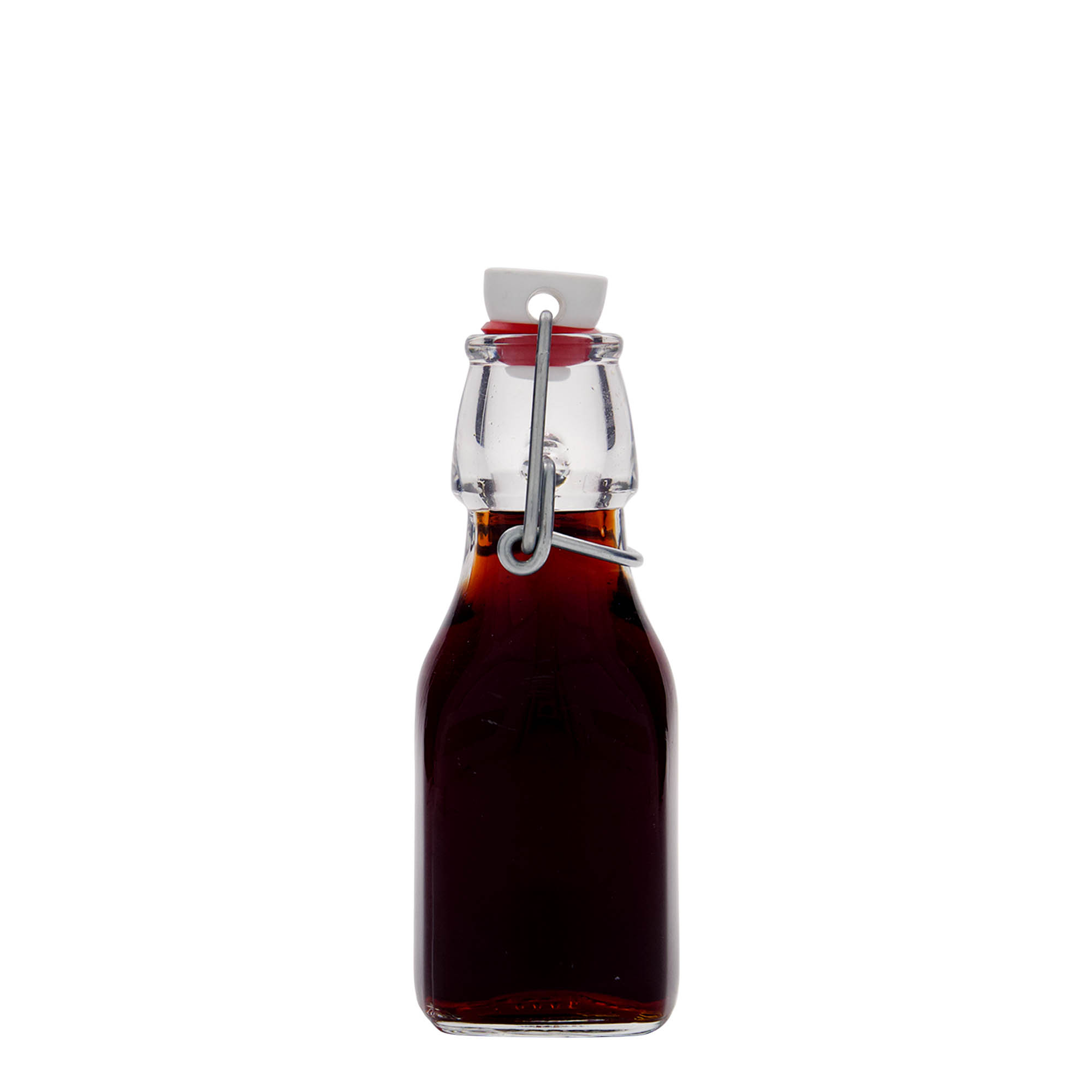 Shishe qelqi 125 ml 'Swing', katrore, hapje: kapëse me shkop Shishe qelqi 125 ml 'Swing', katrore, hapje: kapëse me shkop