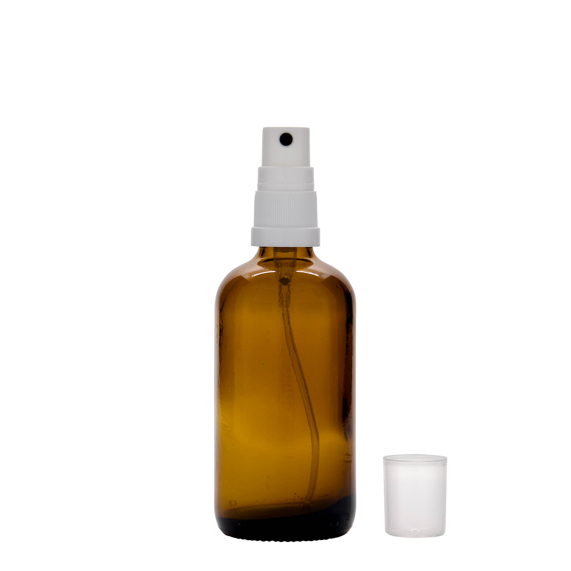 100 ml shishe sprai mjekësore, qelq, kafe, gojë: DIN 18 100 ml shishe sprai mjekësore, qelq, kafe, gojë: DIN 18