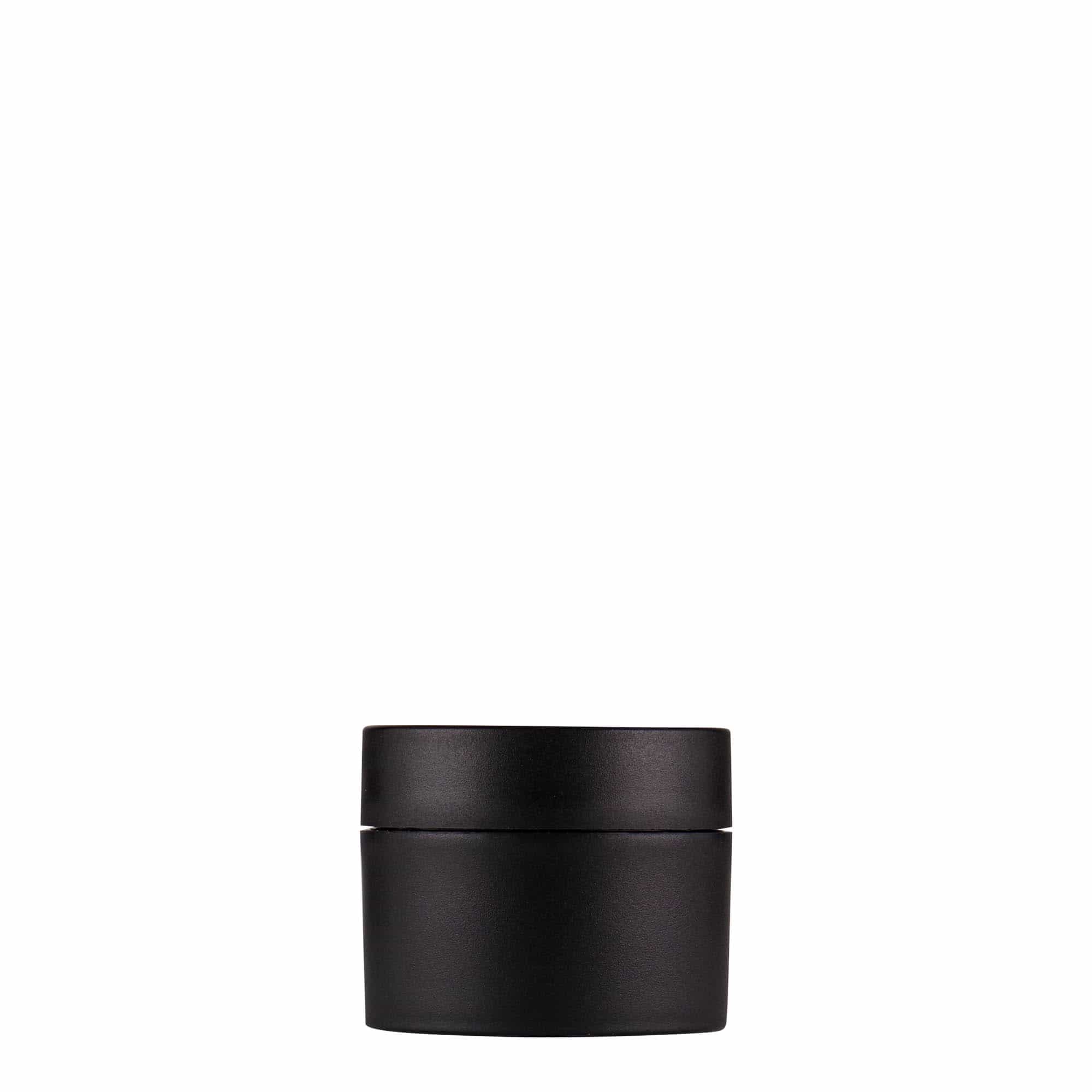 15 ml kuti plastike 'Antonella', PP, e zezë, hapje: kapak me vida
