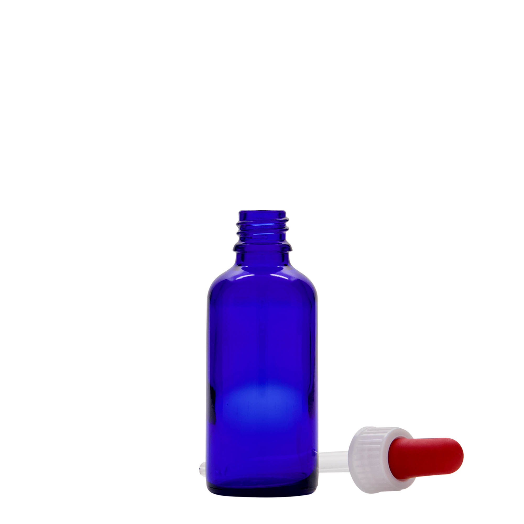 50 ml shishe me pipetë, mjekësore, xham, blu mbretëror-kuqe, hapje: DIN 18 50 ml shishe me pipetë, mjekësore, xham, blu mbretëror-kuqe, hapje: DIN 18