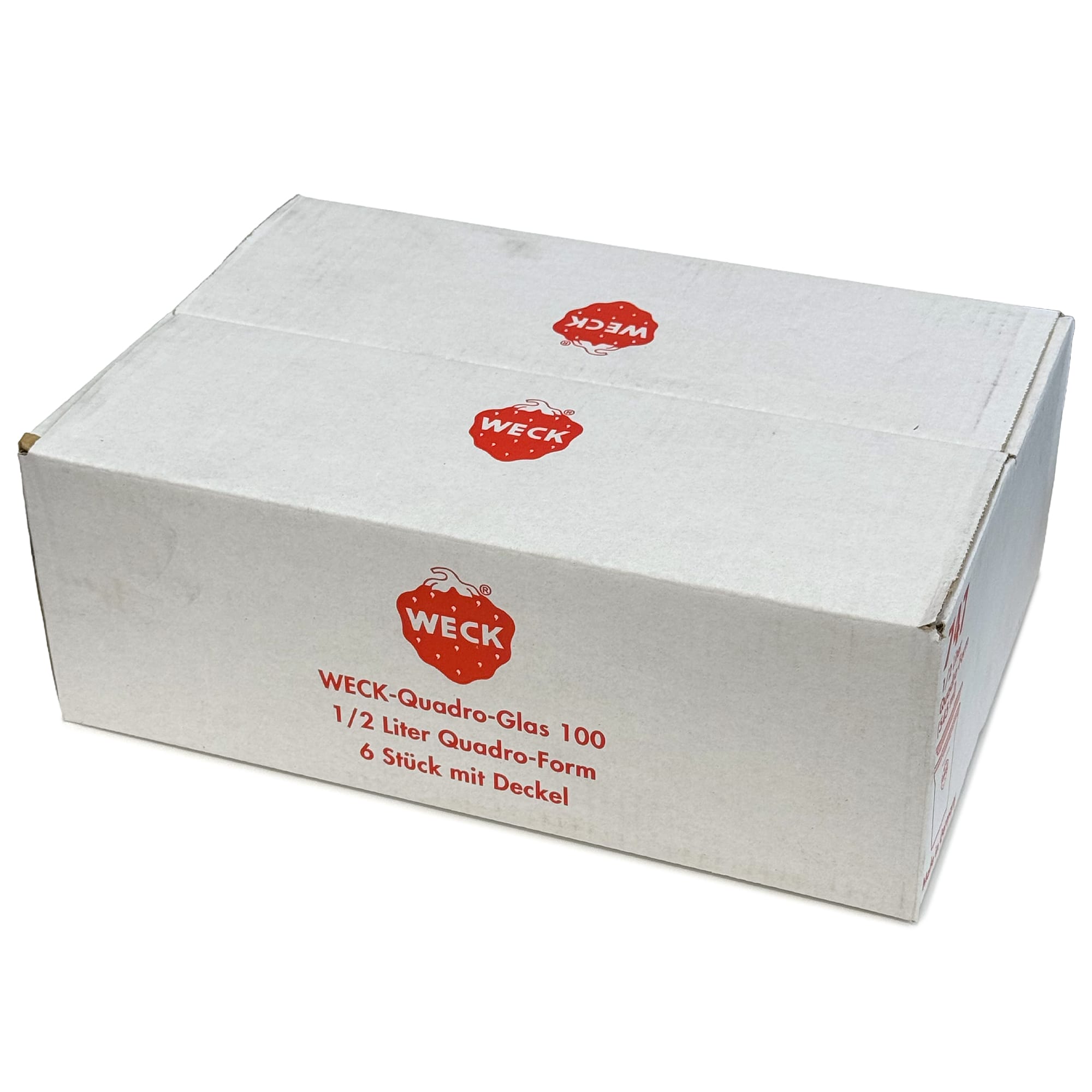 6x 545 ml WECK-Quadroglas me kapak qelqi RR 100