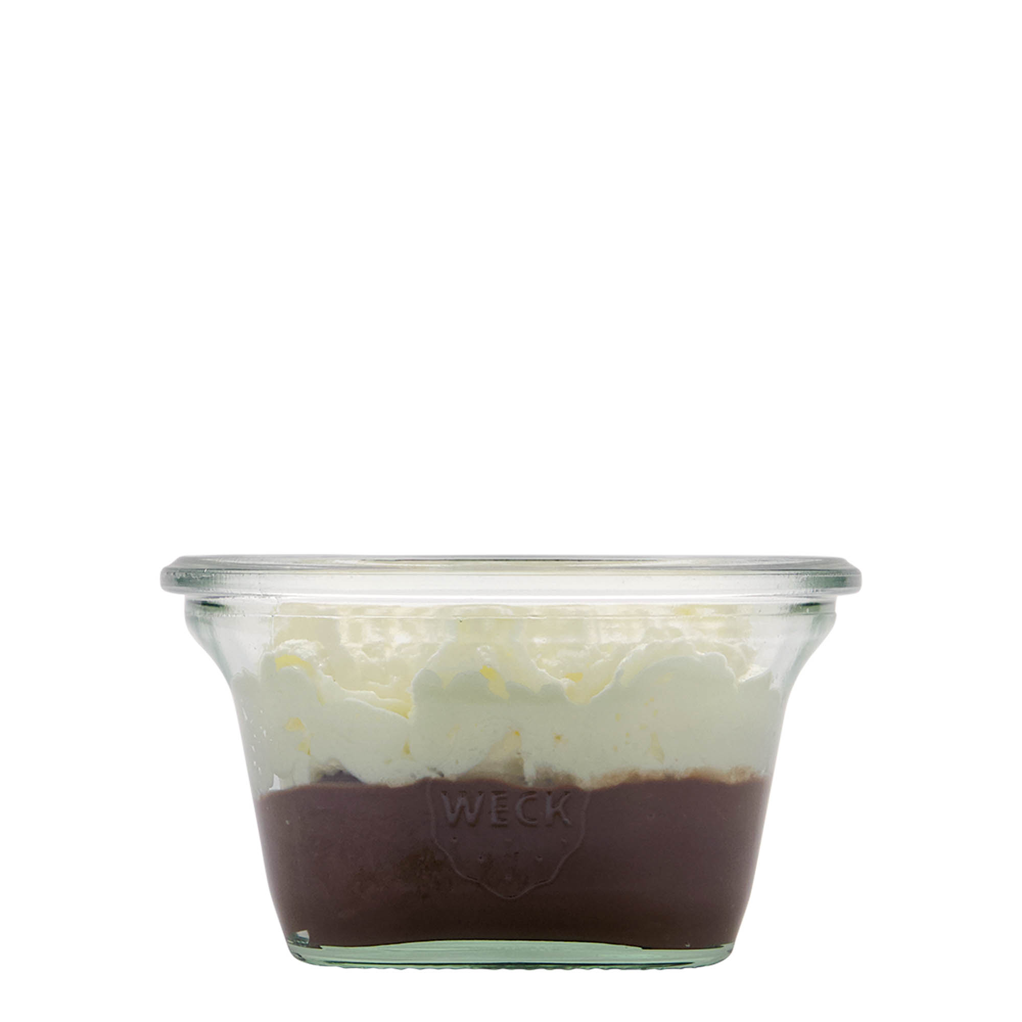 290 ml gotë WECK-Quadroglas, katrore, hapje: buzë e rrumbullakët 290 ml gotë WECK-Quadroglas, katrore, hapje: buzë e rrumbullakët