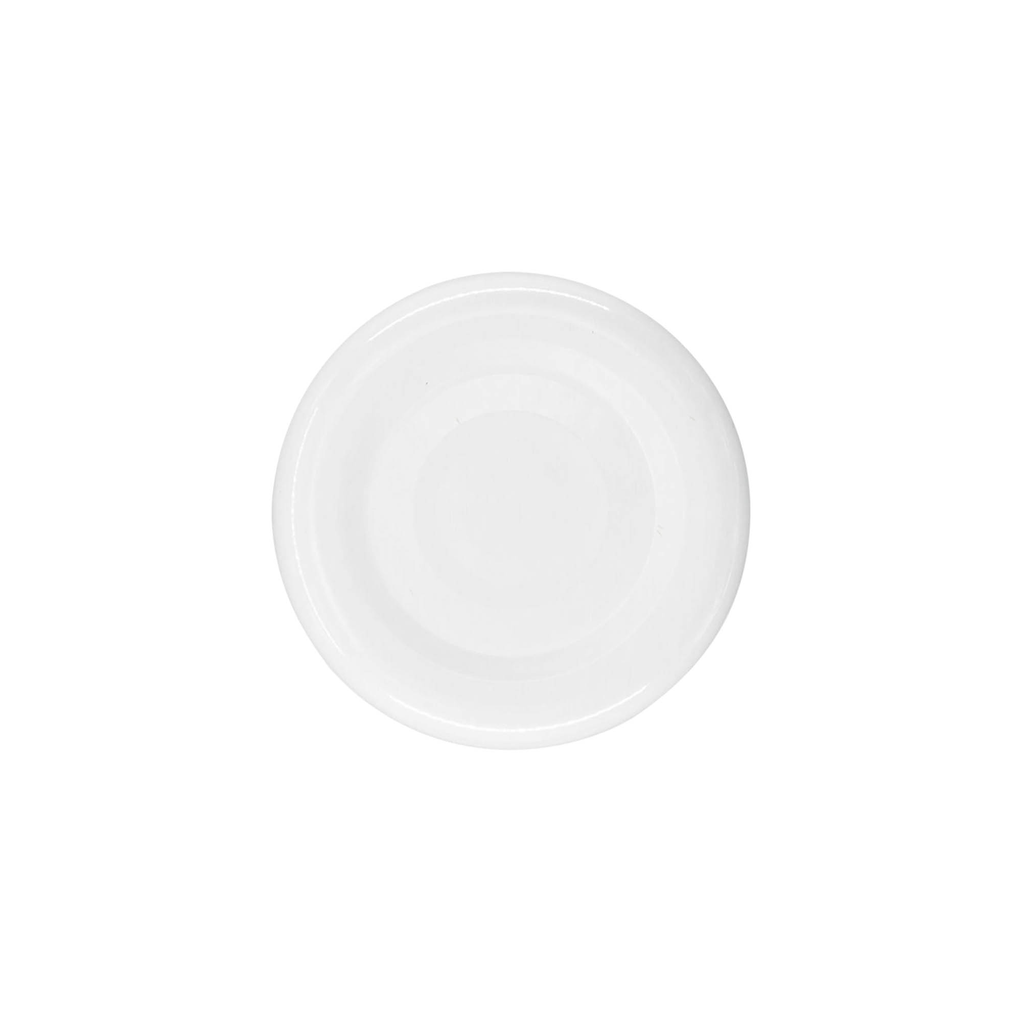 Kapak Twist-Off, metal i bardhë, i bardhë, për hapje: TO 38 Kapak Twist-Off, metal i bardhë, i bardhë, për hapje: TO 38