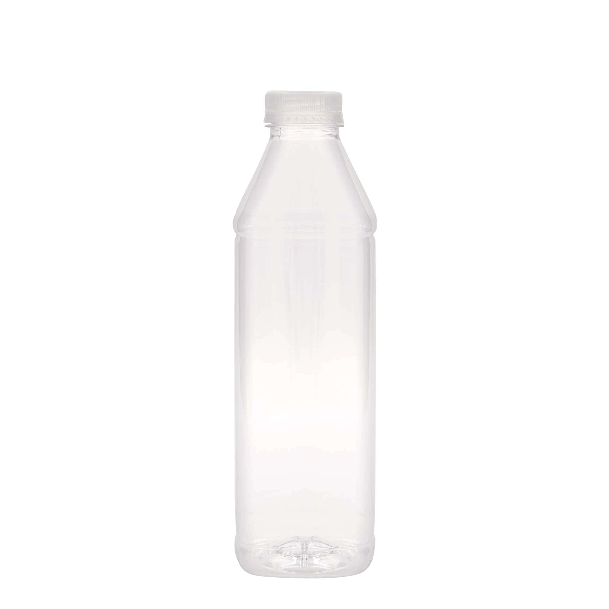 1.000 ml shishe PET 'Milk and Juice Carré', katrore, prej plastike, hapje: 38 mm