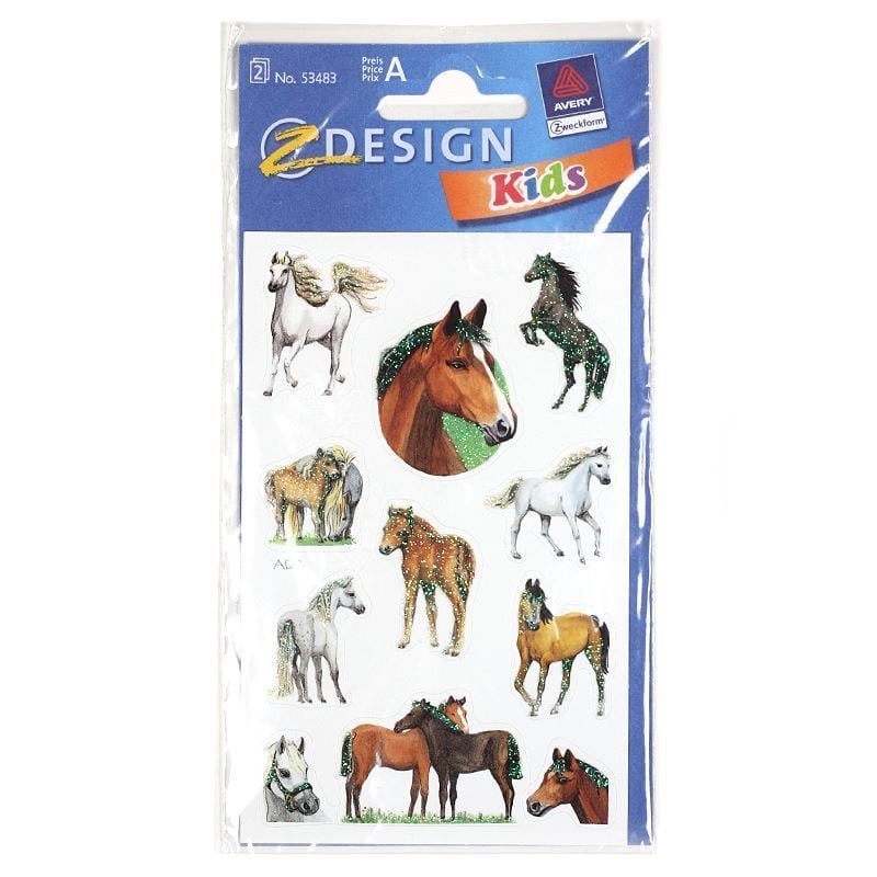 Zweckform Etiketë 'Kalë', Letër, shumëngjyrësh